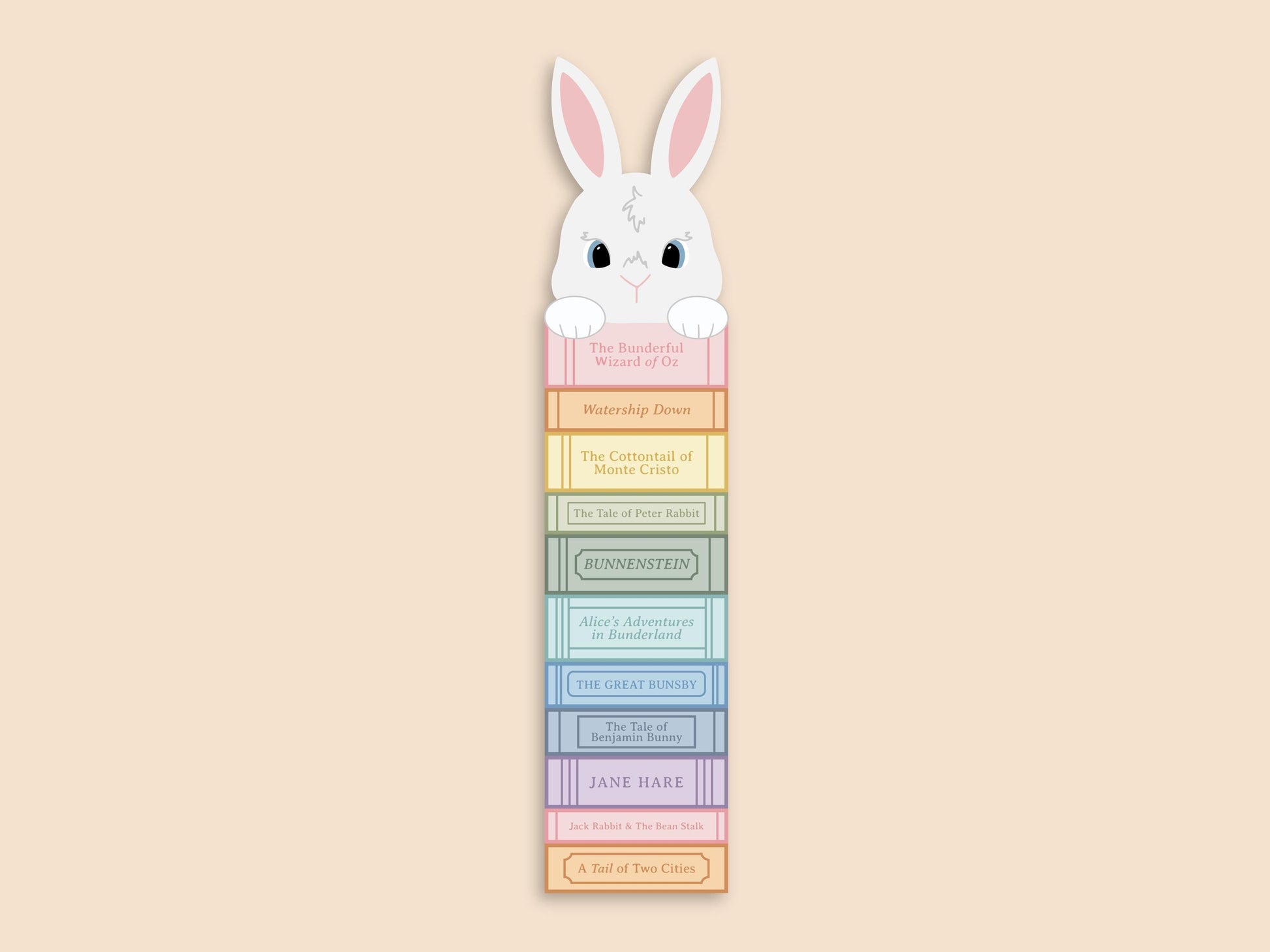 Cutout Bunny Bookmark | Rabbit Bookmark | Bookclub Gift | Animal Bookmark