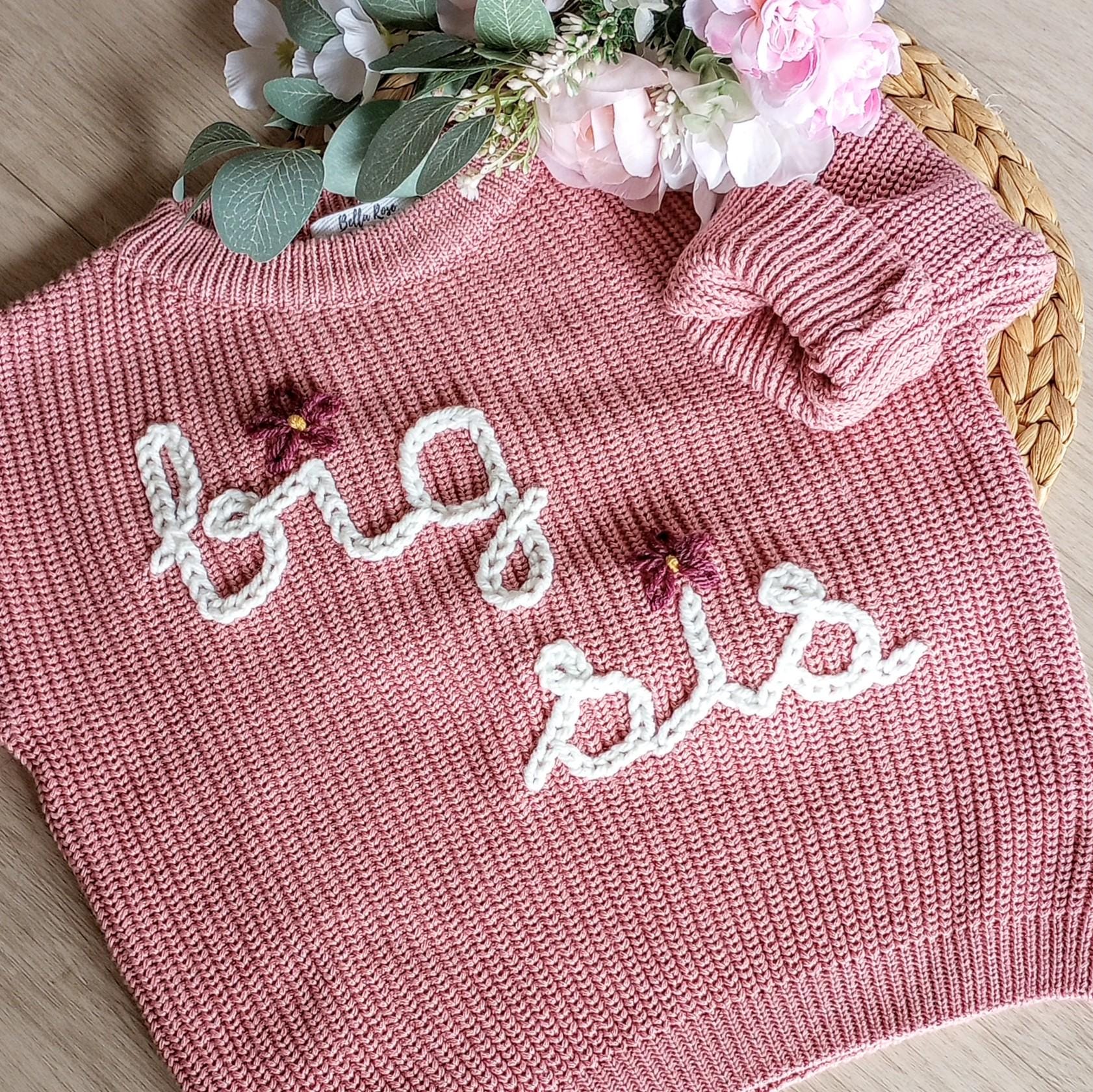 Custom word Sweater | Infant toddler sizes  | Hand Embroidered | Custom