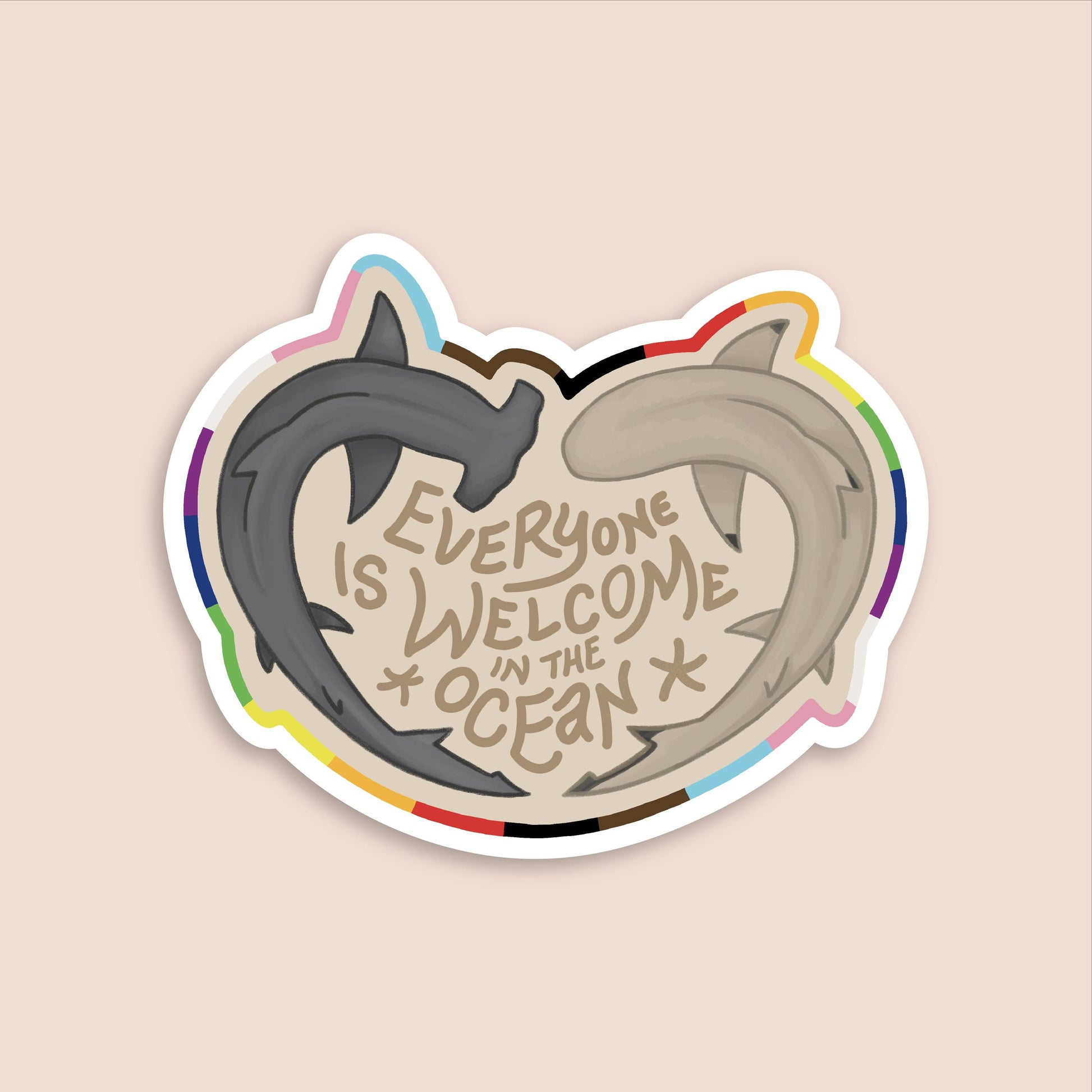 Cute Shark Sticker | Pride Sticker | Everyone Is Welcome | Gift for Pride