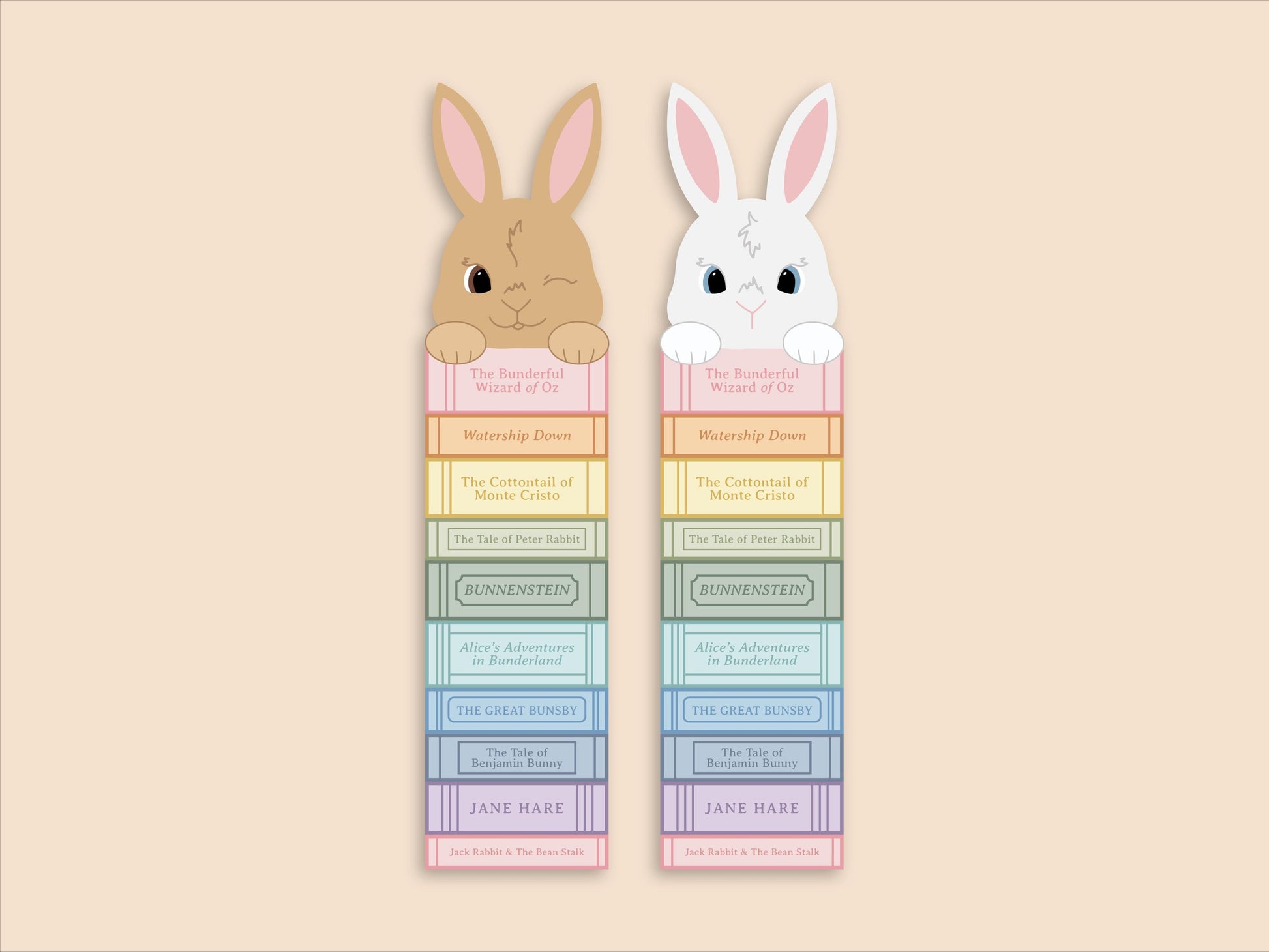 Cutout Bunny Bookmark | Cute Rabbit Bookmark | Bookclub Gift | Animal Bookmark