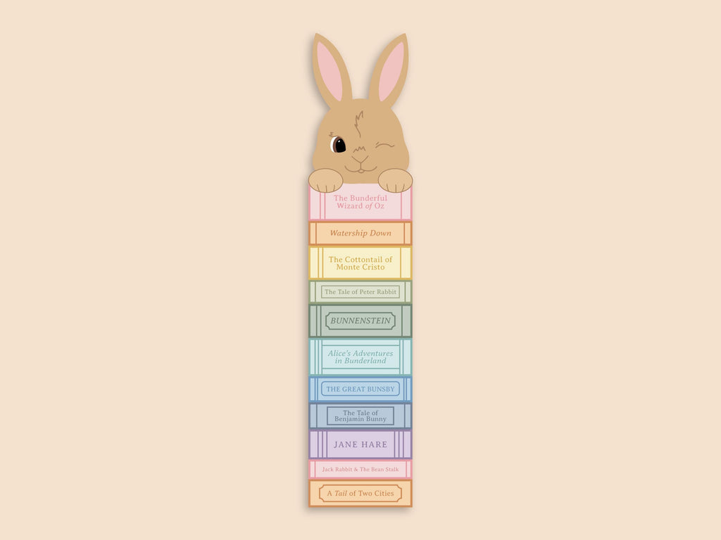 Cutout Bunny Bookmark | Rabbit Bookmark | Bookclub Gift | Animal Bookmark