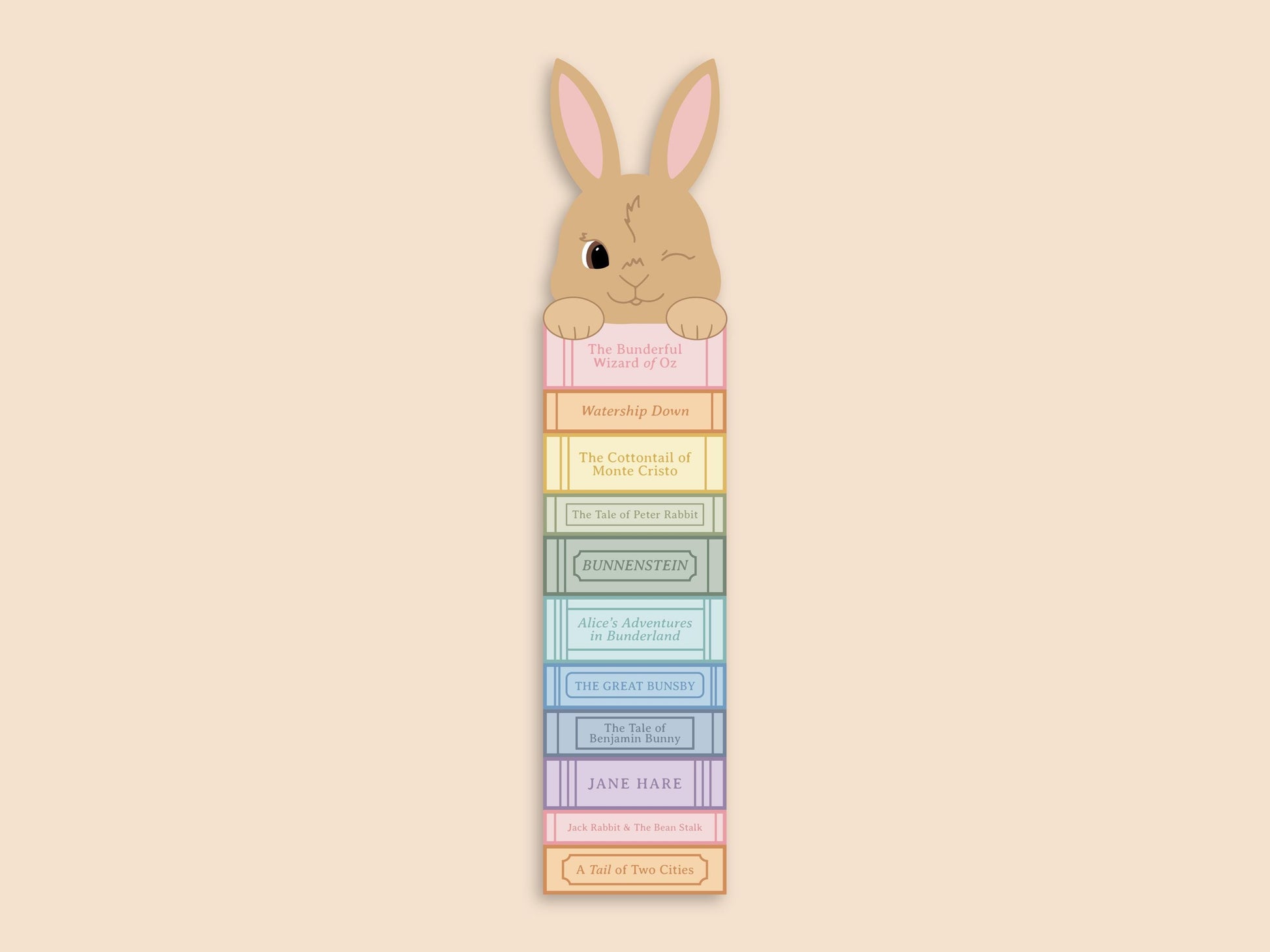 Cutout Bunny Bookmark | Rabbit Bookmark | Bookclub Gift | Animal Bookmark