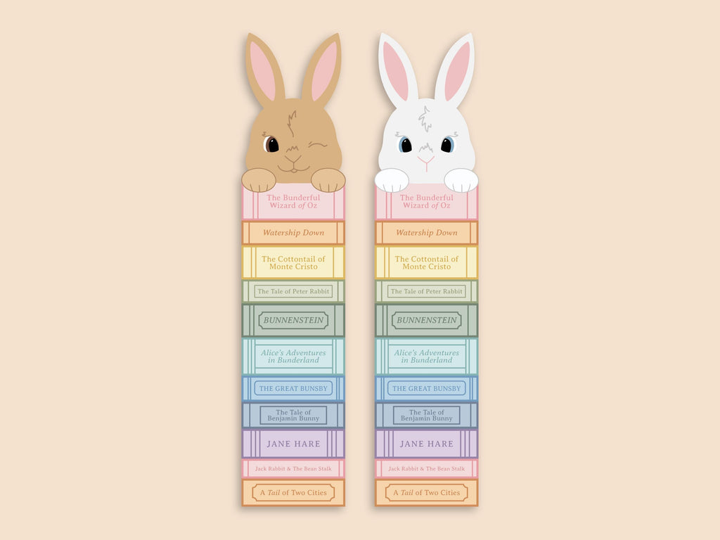 Cutout Bunny Bookmark | Rabbit Bookmark | Bookclub Gift | Animal Bookmark