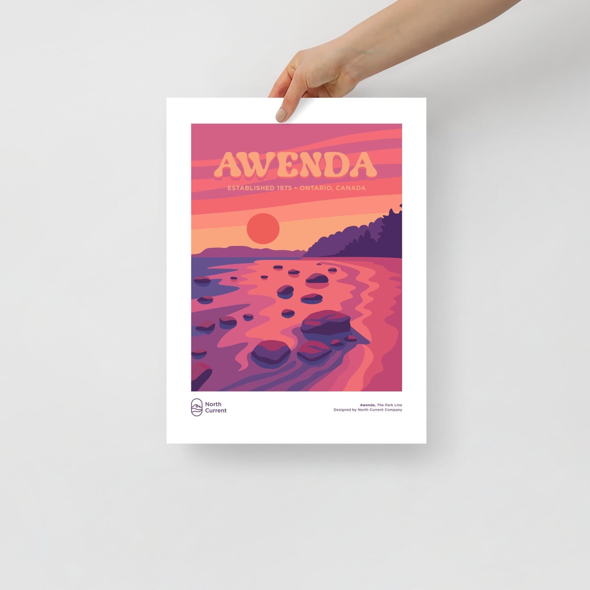 Awenda Retro Ontario Park Poster – Vintage-Style Travel Print, 1960s Midcentury Design | 12x16, 16x20, 18x24, 24x36 Wall Art