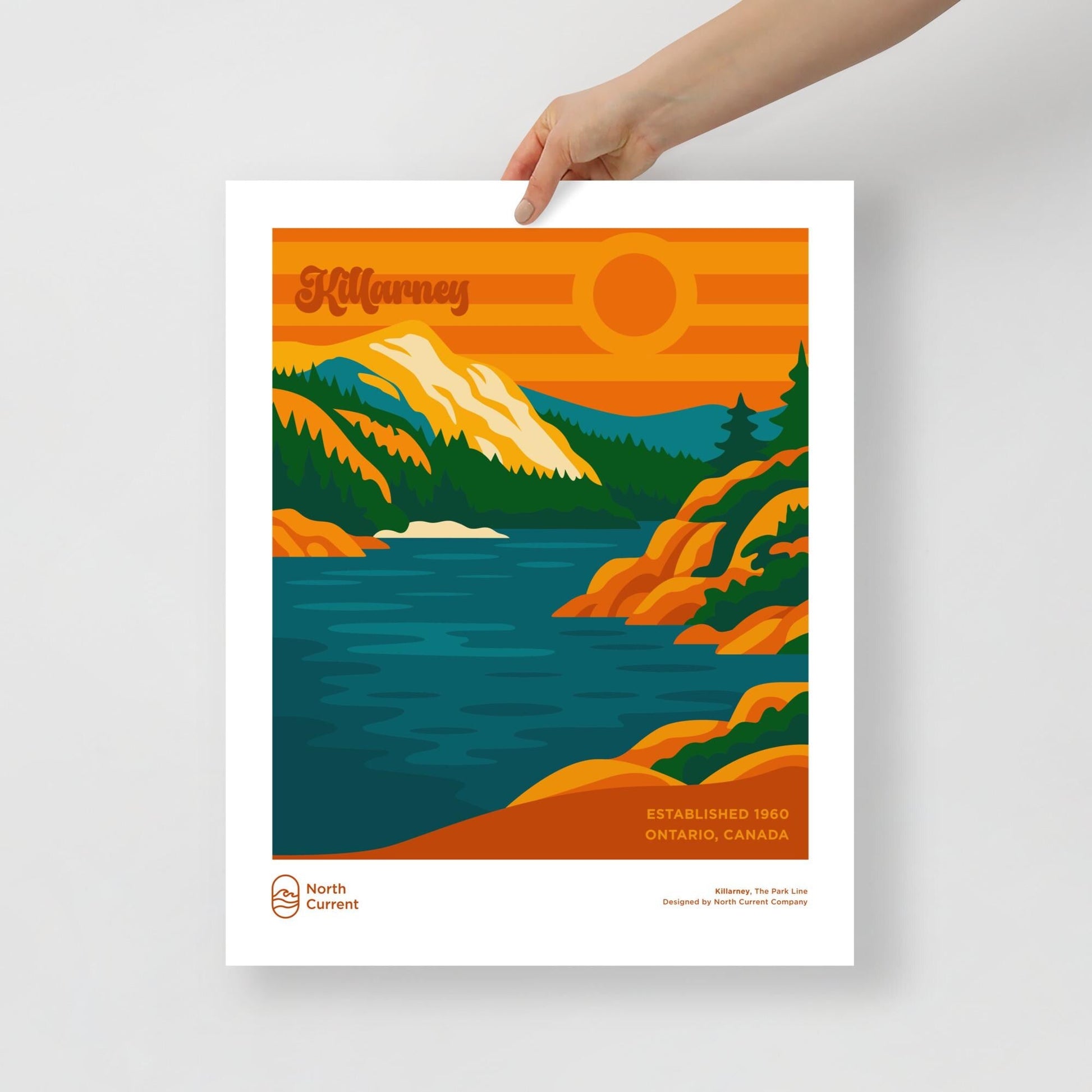 Killarney Retro Ontario Park Poster – Vintage-Style Travel Print, 1960s Midcentury Design | 12x16, 16x20, 18x24, 24x36 Wall Art