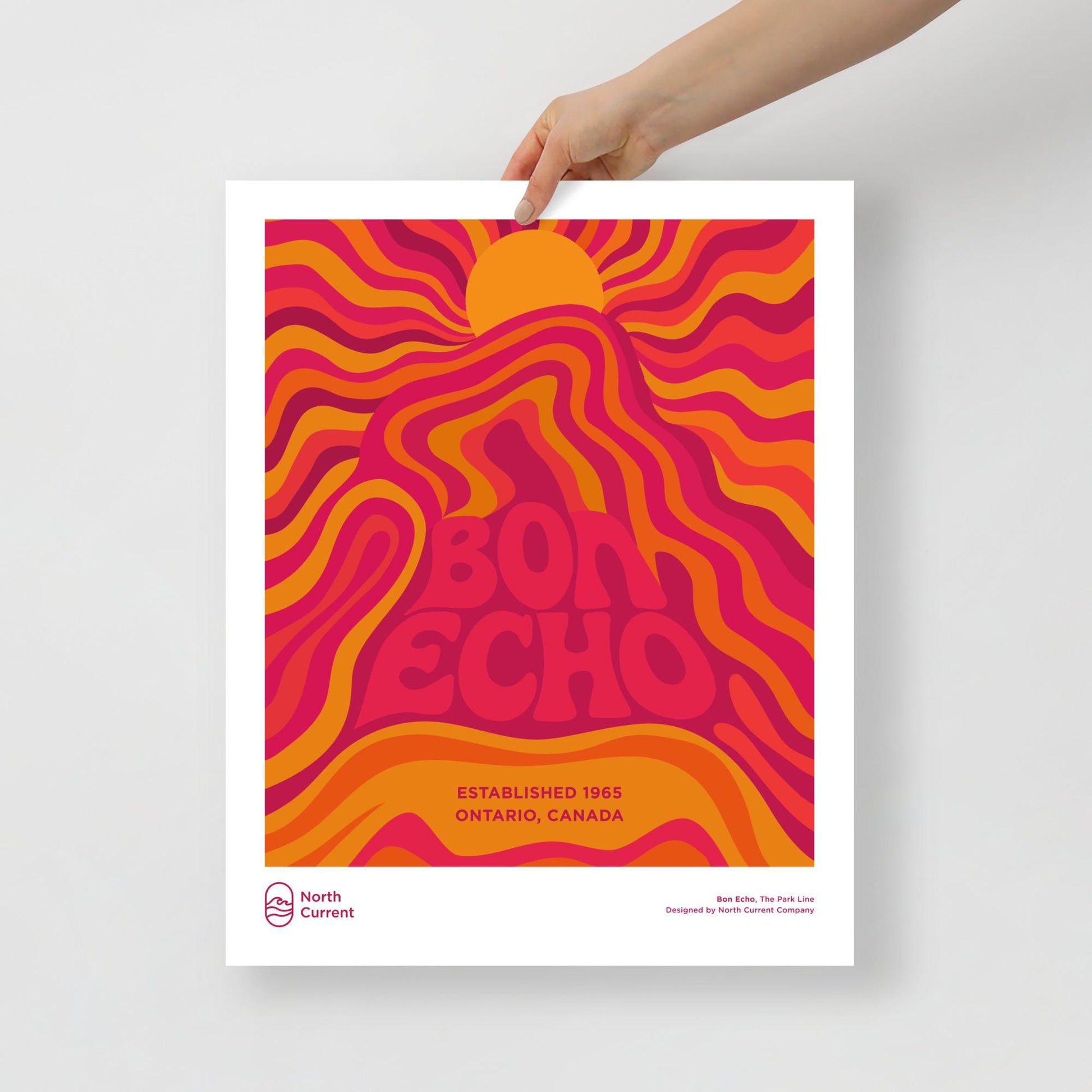 Bon Echo Retro Ontario Park Poster – Vintage-Style Travel Print, 1960s Midcentury Design | 12x16, 16x20, 18x24, 24x36 Wall Art