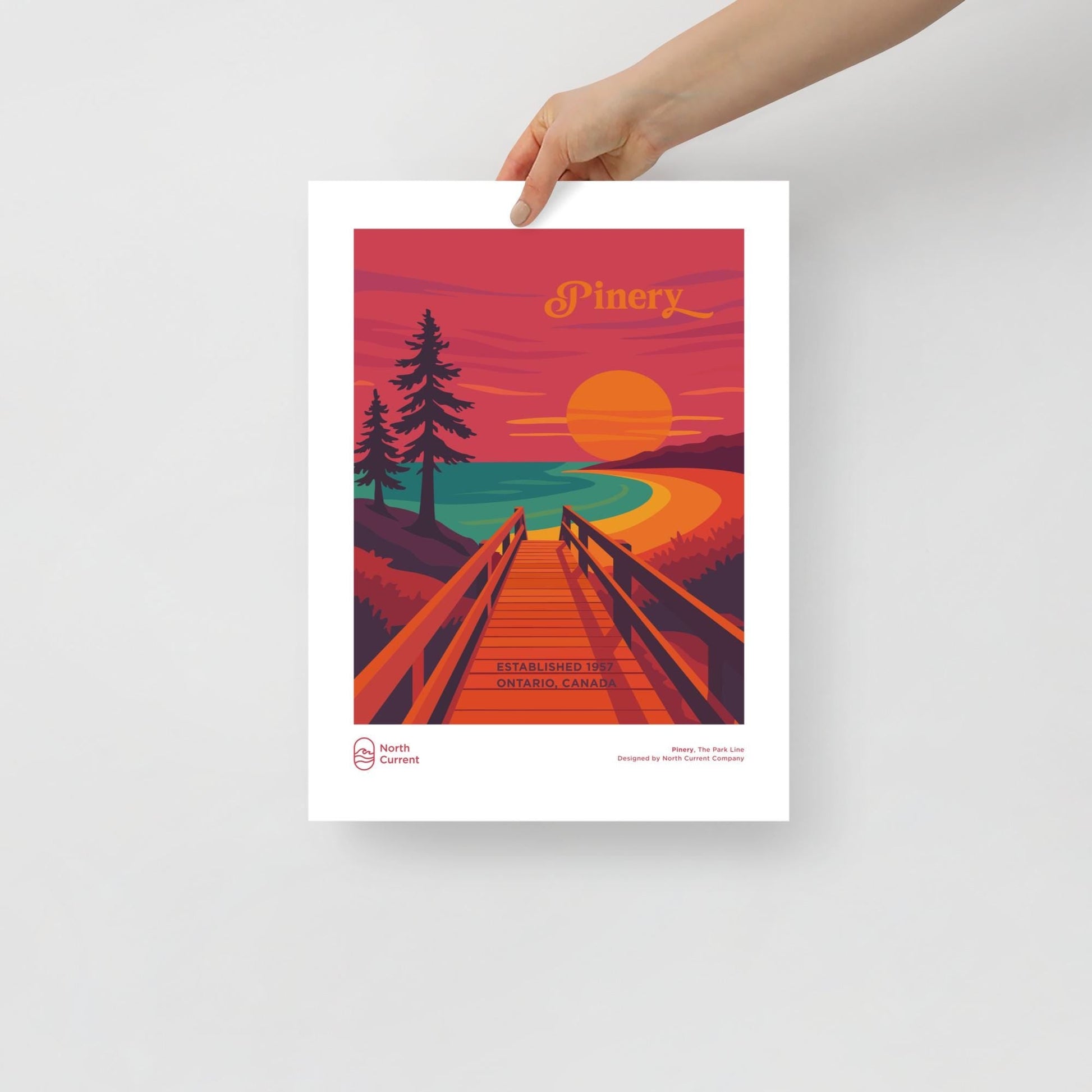 Pinery Provincial Park Poster: Vintage 1960s Travel Print, Mid-Century Modern Wall Art