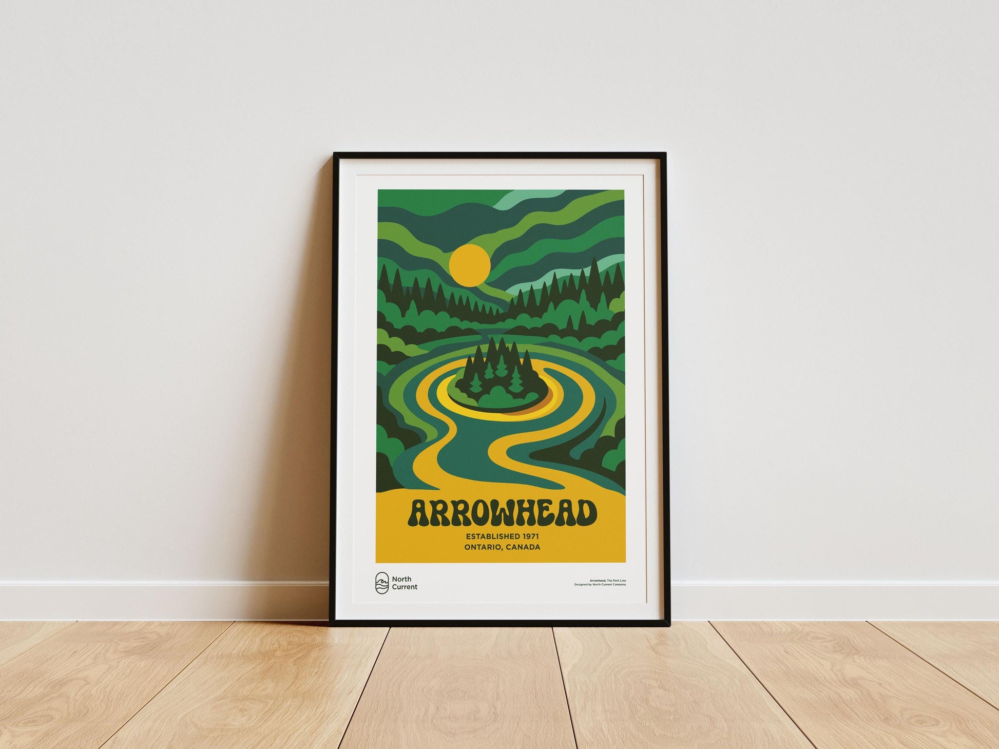 Arrowhead Park Retro Travel Poster: Mid-Century Modern Wall Art