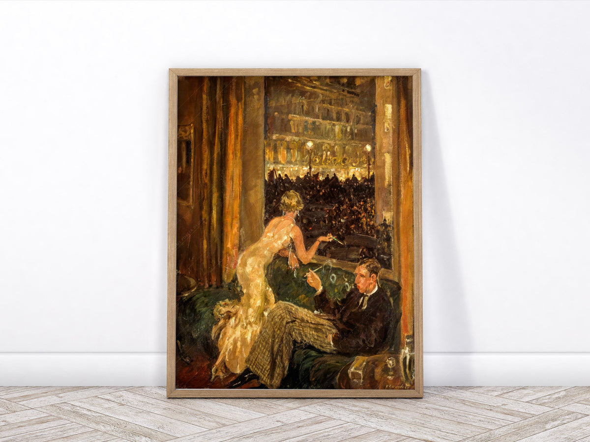 Thomas Cantrell Dugdale Viewed from an Interior Print – Vintage Art