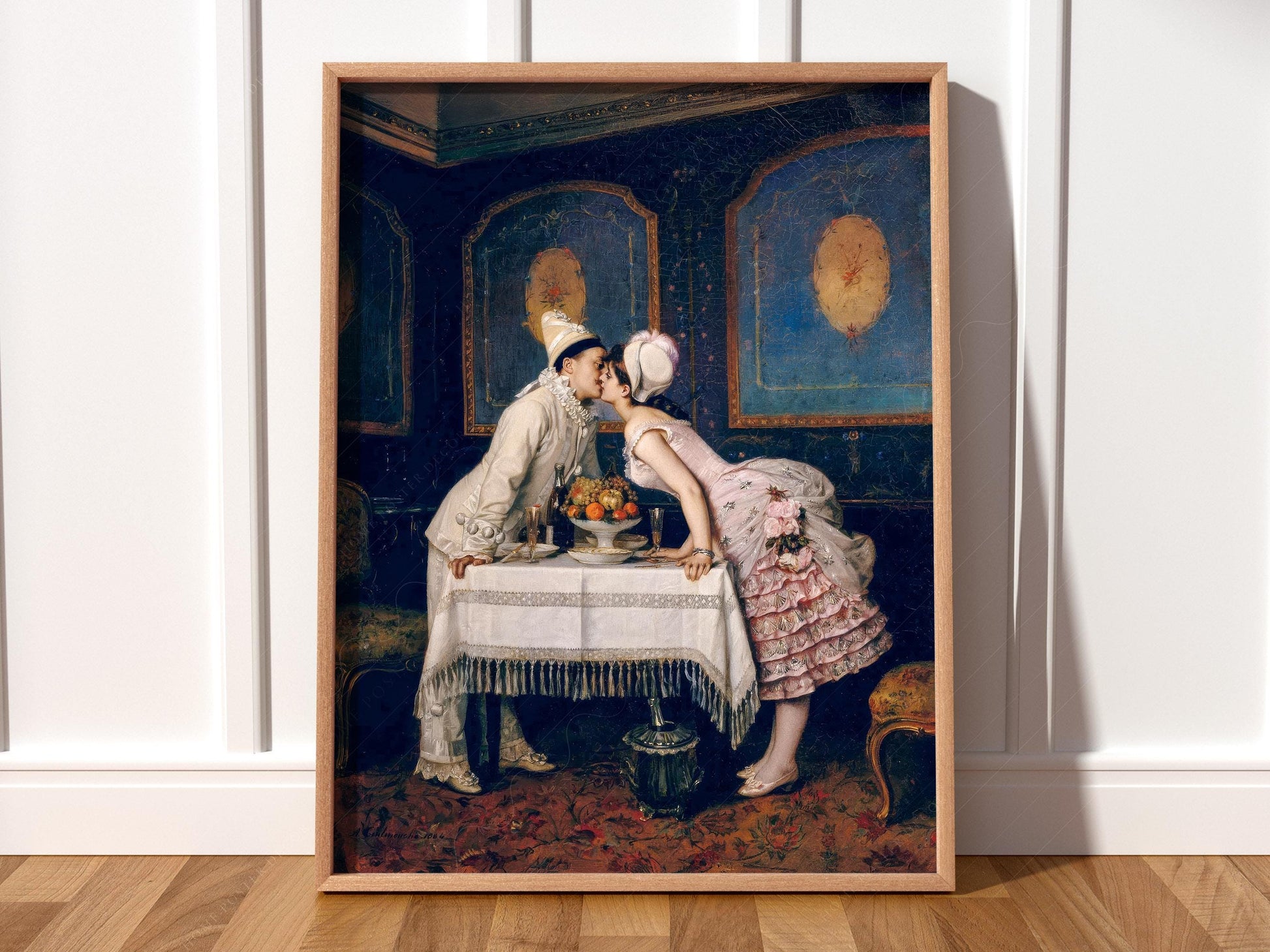 Auguste Toulmouche The Kiss – Romantic Victorian Wall Decor