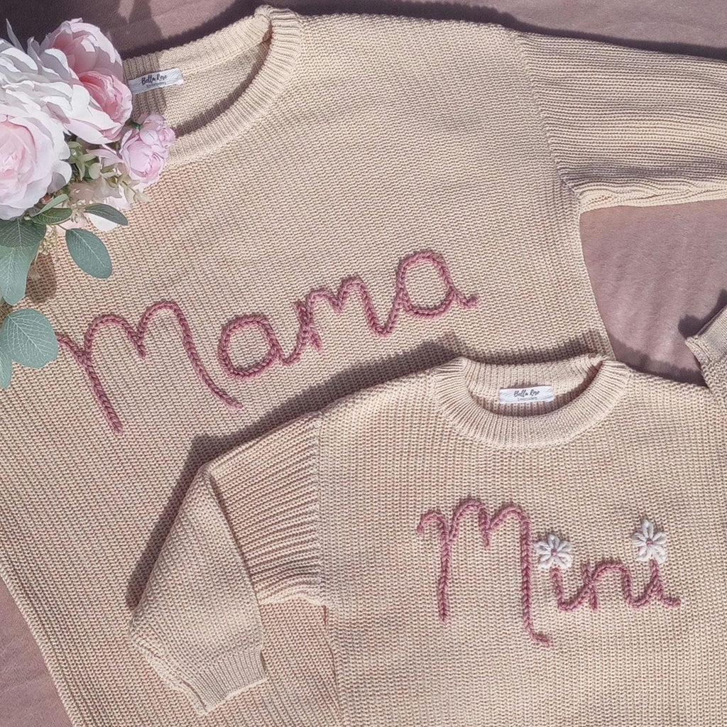 Adult size | CUSTOM Name or Word Sweater | Hand Embroidered Sweater