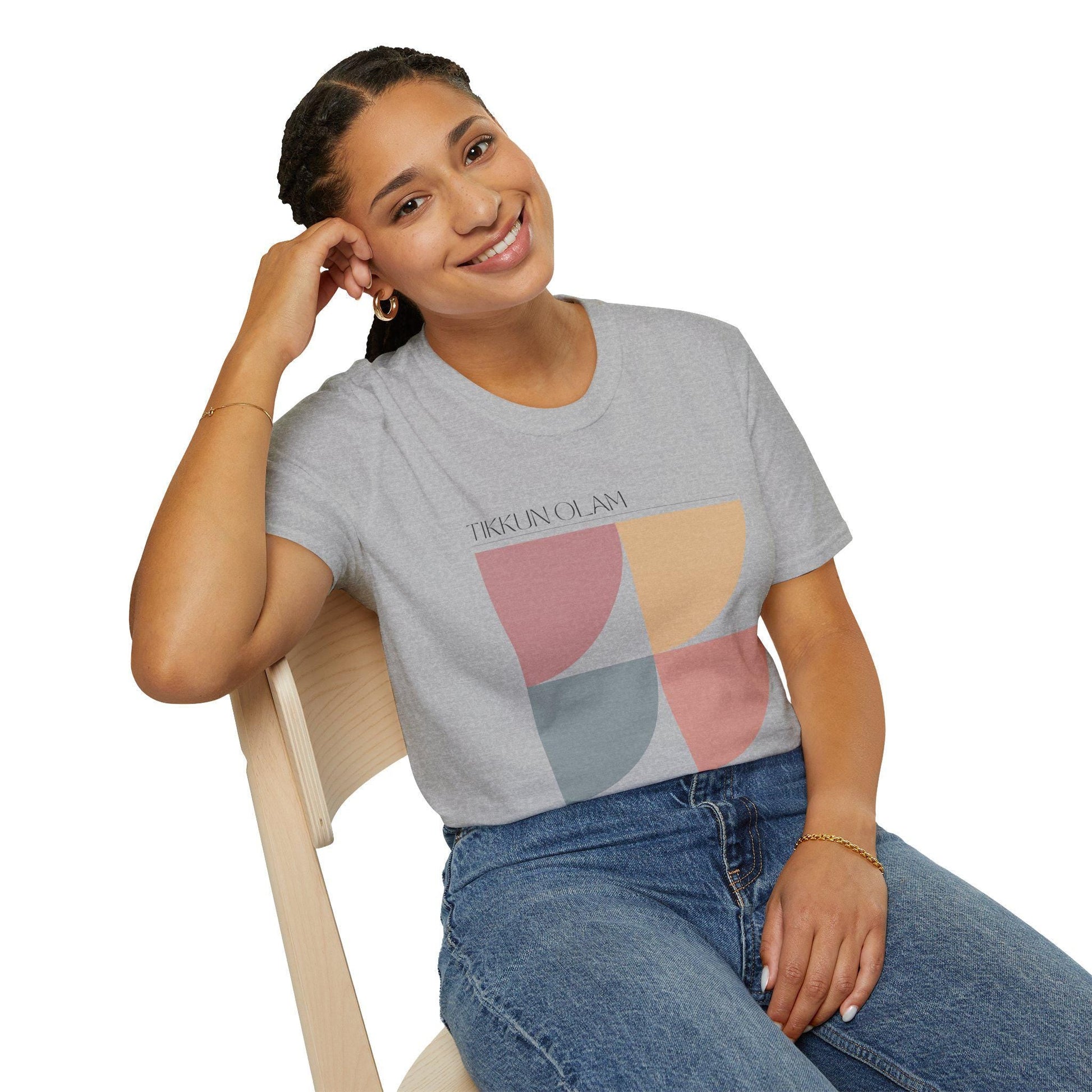 Tikkun Olam Graphic T-Shirt | Abstract Geometric Jewish Tee