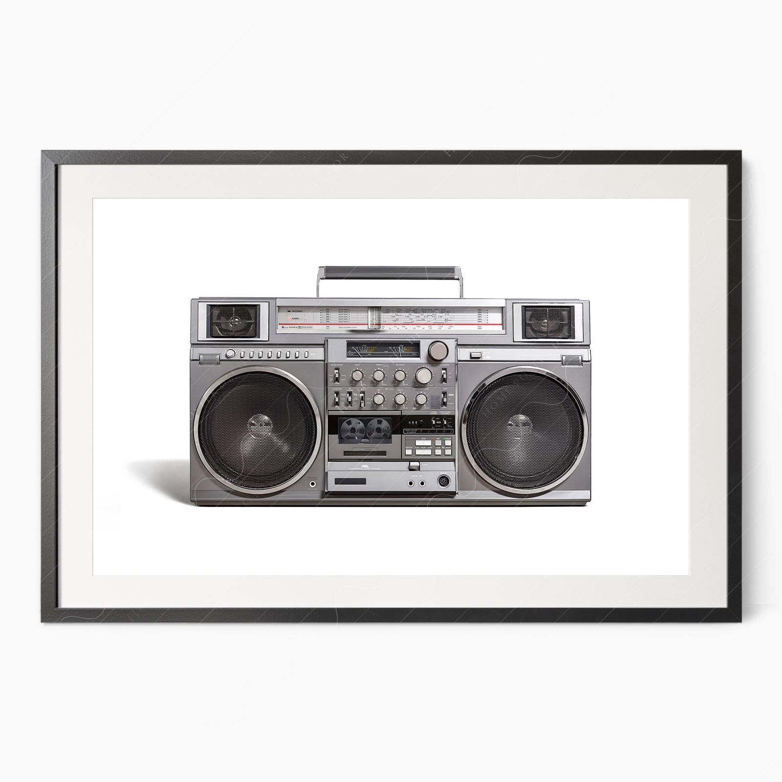 RC M90 Boombox Art Print – 80s Hip Hop Retro Music Wall Decor