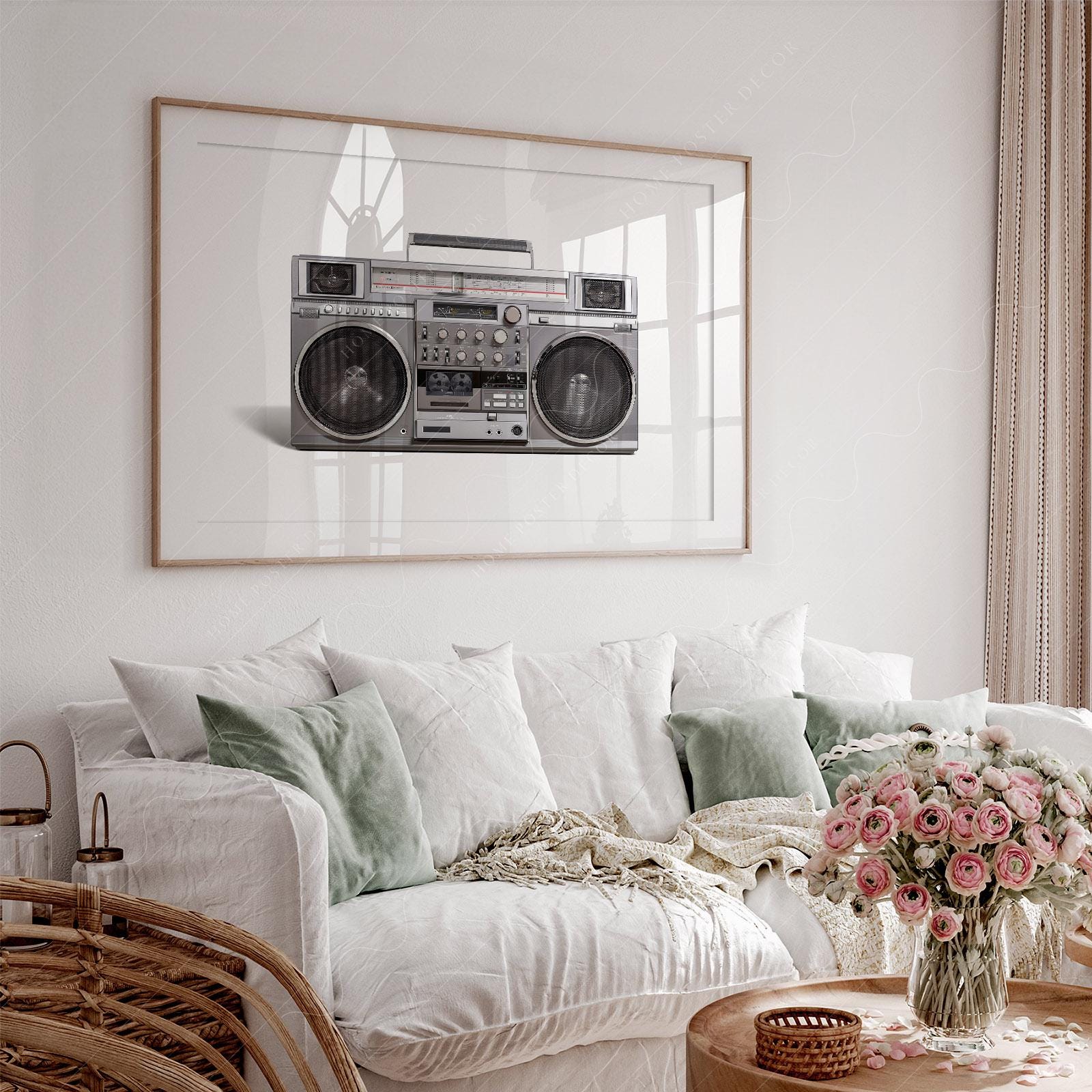 RC M90 Boombox Art Print – 80s Hip Hop Retro Music Wall Decor