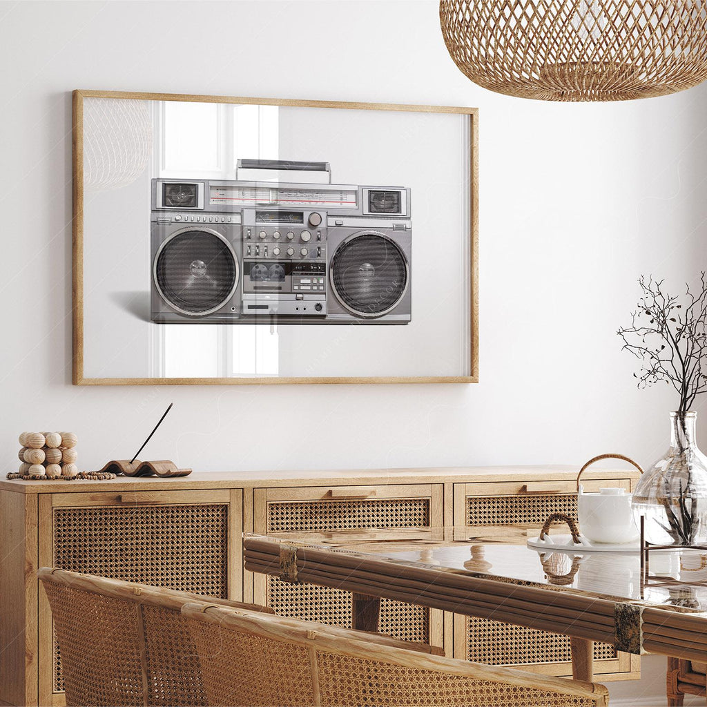 RC M90 Boombox Art Print – 80s Hip Hop Retro Music Wall Decor