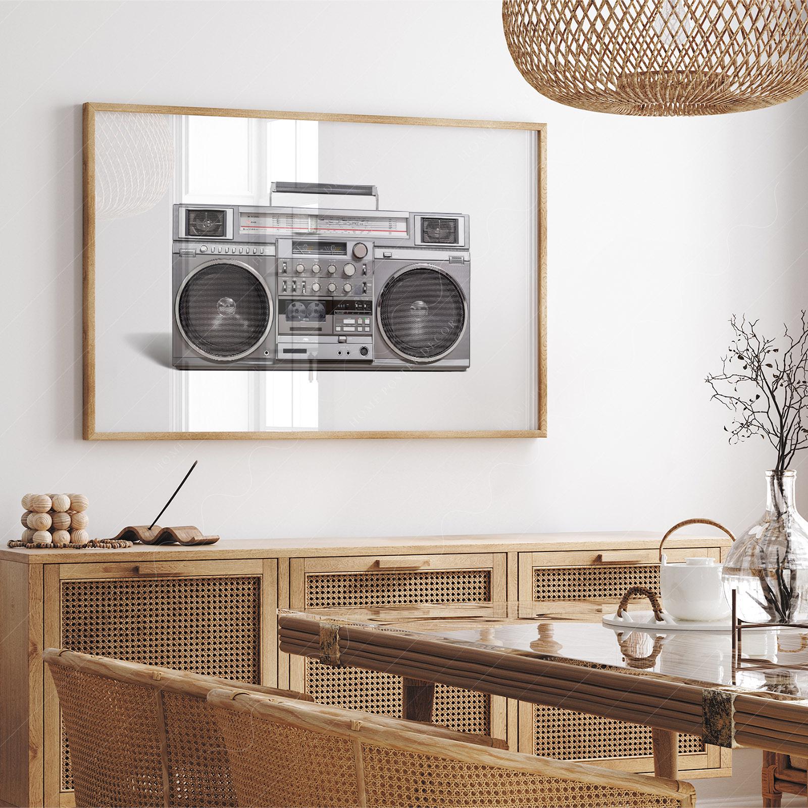 RC M90 Boombox Art Print – 80s Hip Hop Retro Music Wall Decor