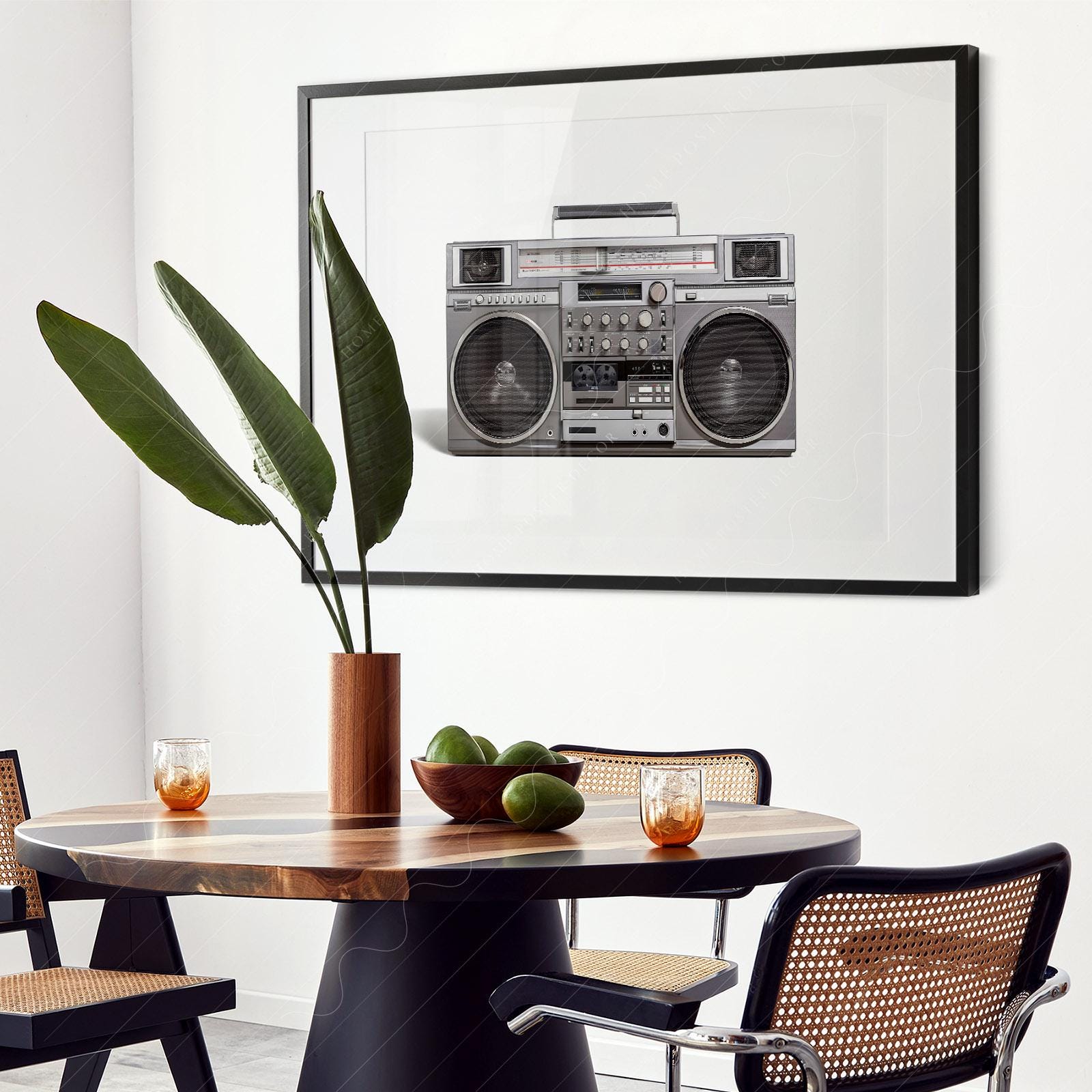 RC M90 Boombox Art Print – 80s Hip Hop Retro Music Wall Decor