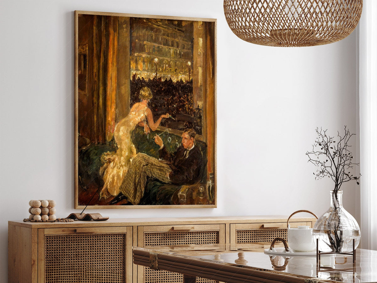 Thomas Cantrell Dugdale Viewed from an Interior Print – Vintage Art