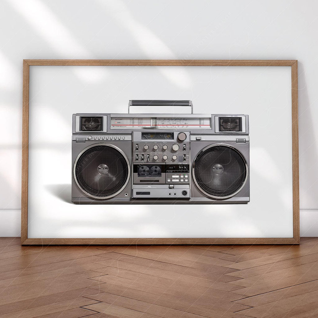 RC M90 Boombox Art Print – 80s Hip Hop Retro Music Wall Decor