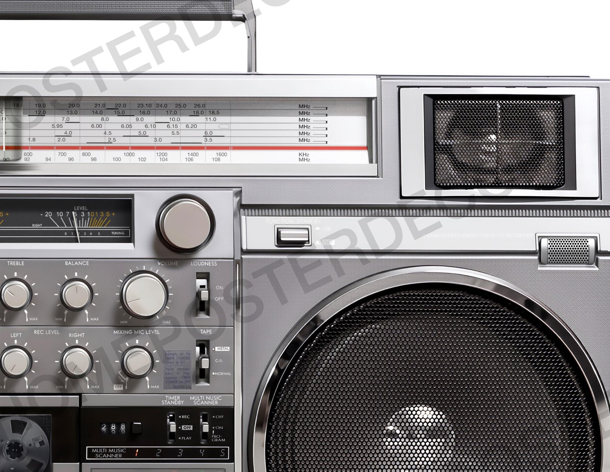 RC M90 Boombox Art Print – 80s Hip Hop Retro Music Wall Decor