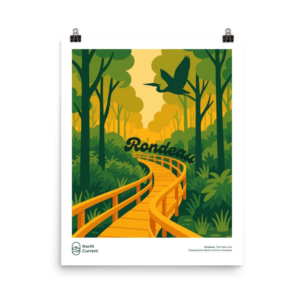 Rondeau Retro Ontario Park Poster – Vintage-Style Travel Print, 1960s Midcentury Design | 12x16, 16x20, 18x24, 24x36 Wall Art