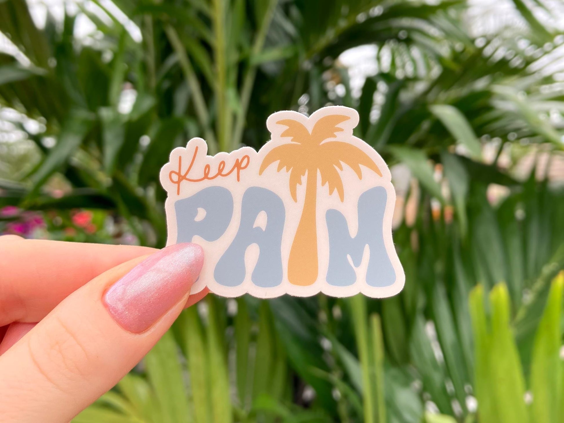 Autocollant Palmier | Autocollant Plage | Cadeau pour les amoureux de la plage