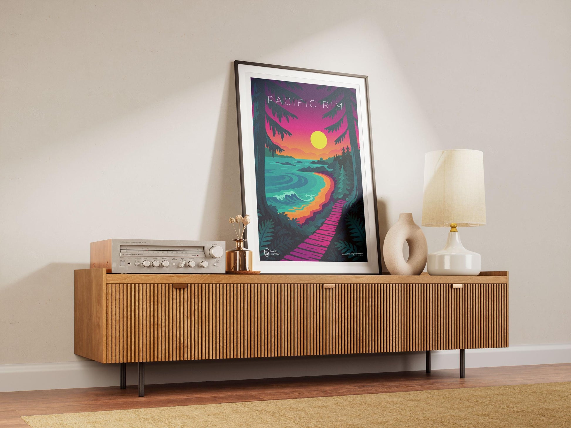 Pacific Rim Travel Poster – Retro Canadian West Art Print