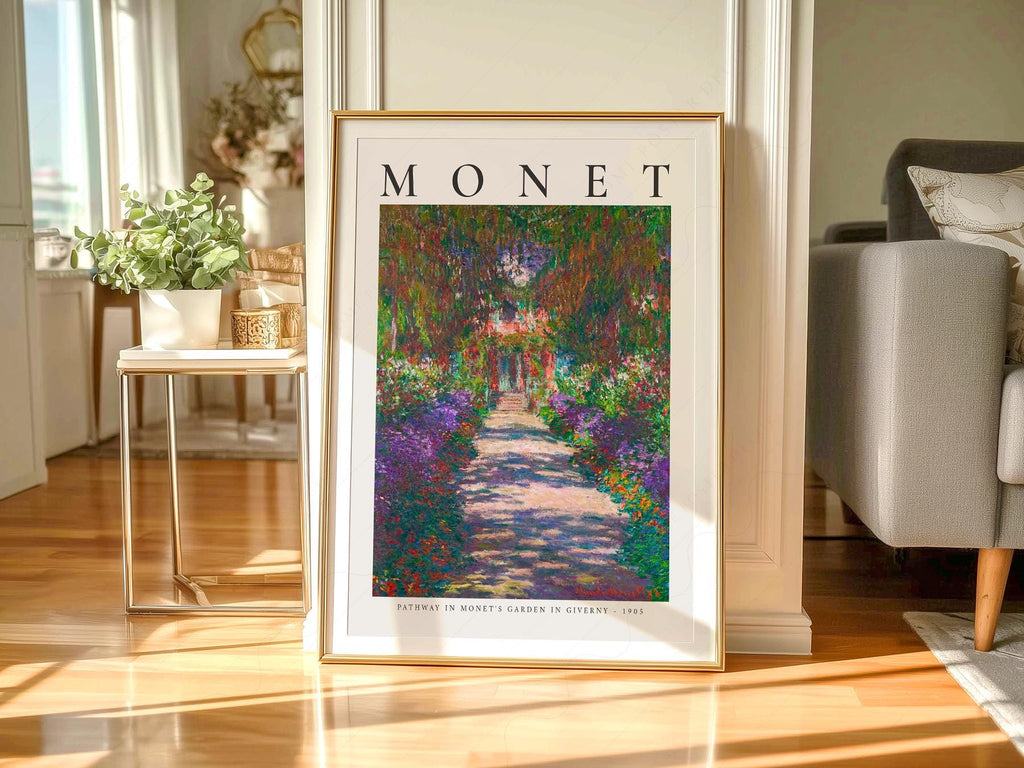 Claude Monet Pathway in Monet's Garden at Giverny Print – Floral Wall Art
