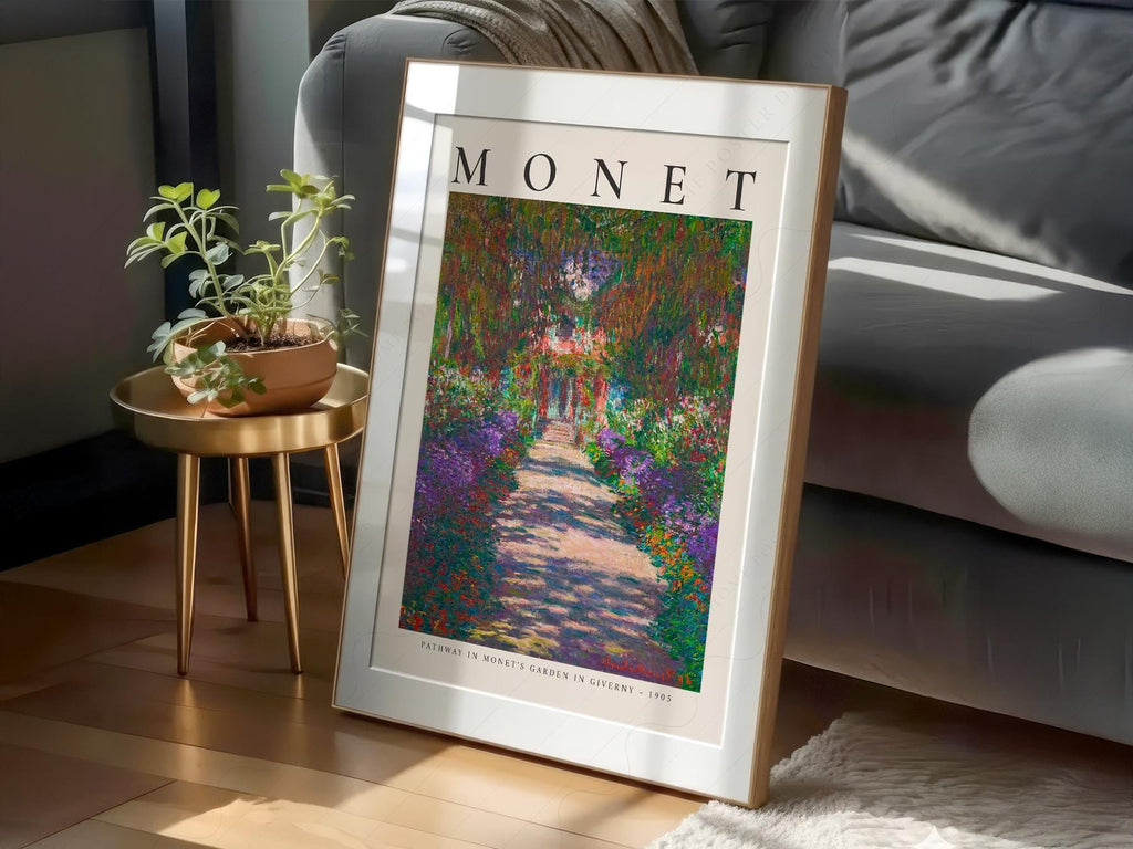 Claude Monet Pathway in Monet's Garden at Giverny Print – Floral Wall Art