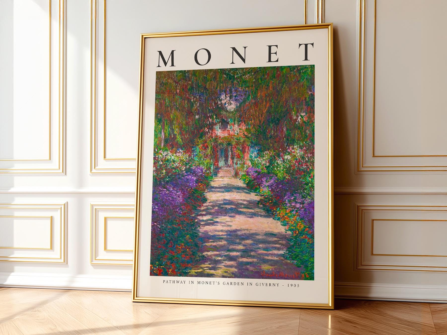 Claude Monet Pathway in Monet's Garden at Giverny Print – Floral Wall Art