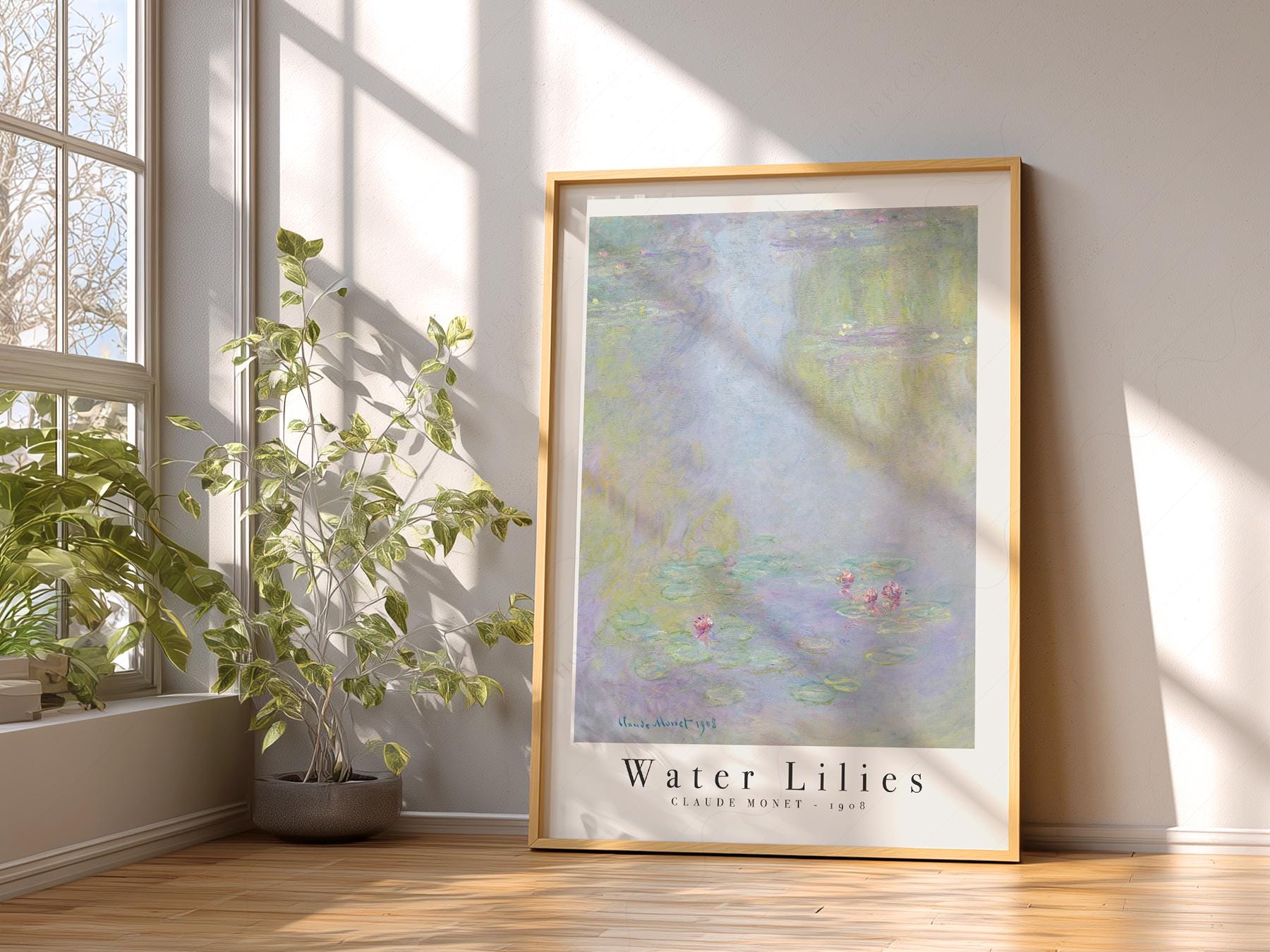 Claude Monet Water Lilies 1908 Art Print – Classic Wall Decor Poster
