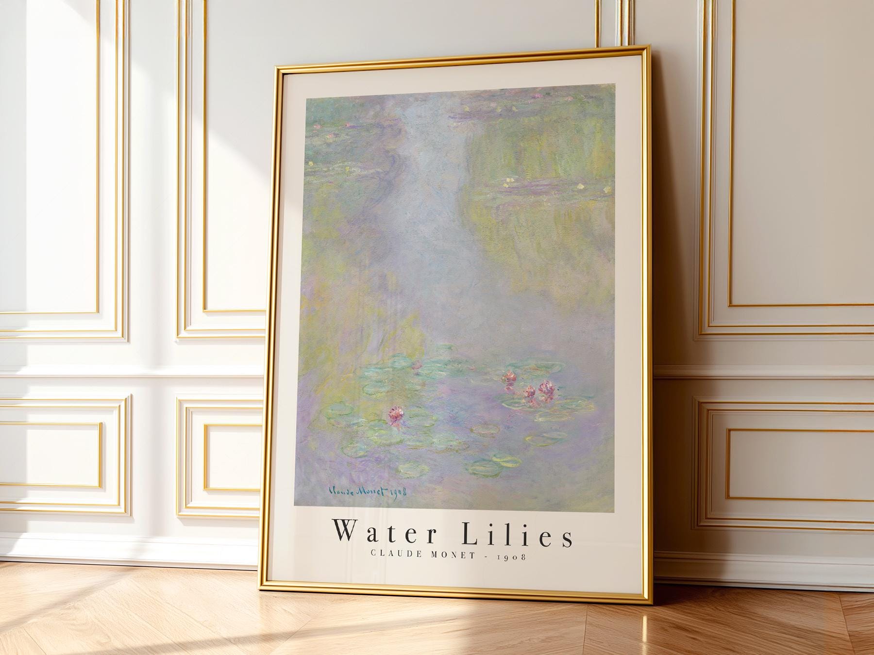 Claude Monet Water Lilies 1908 Art Print – Classic Wall Decor Poster