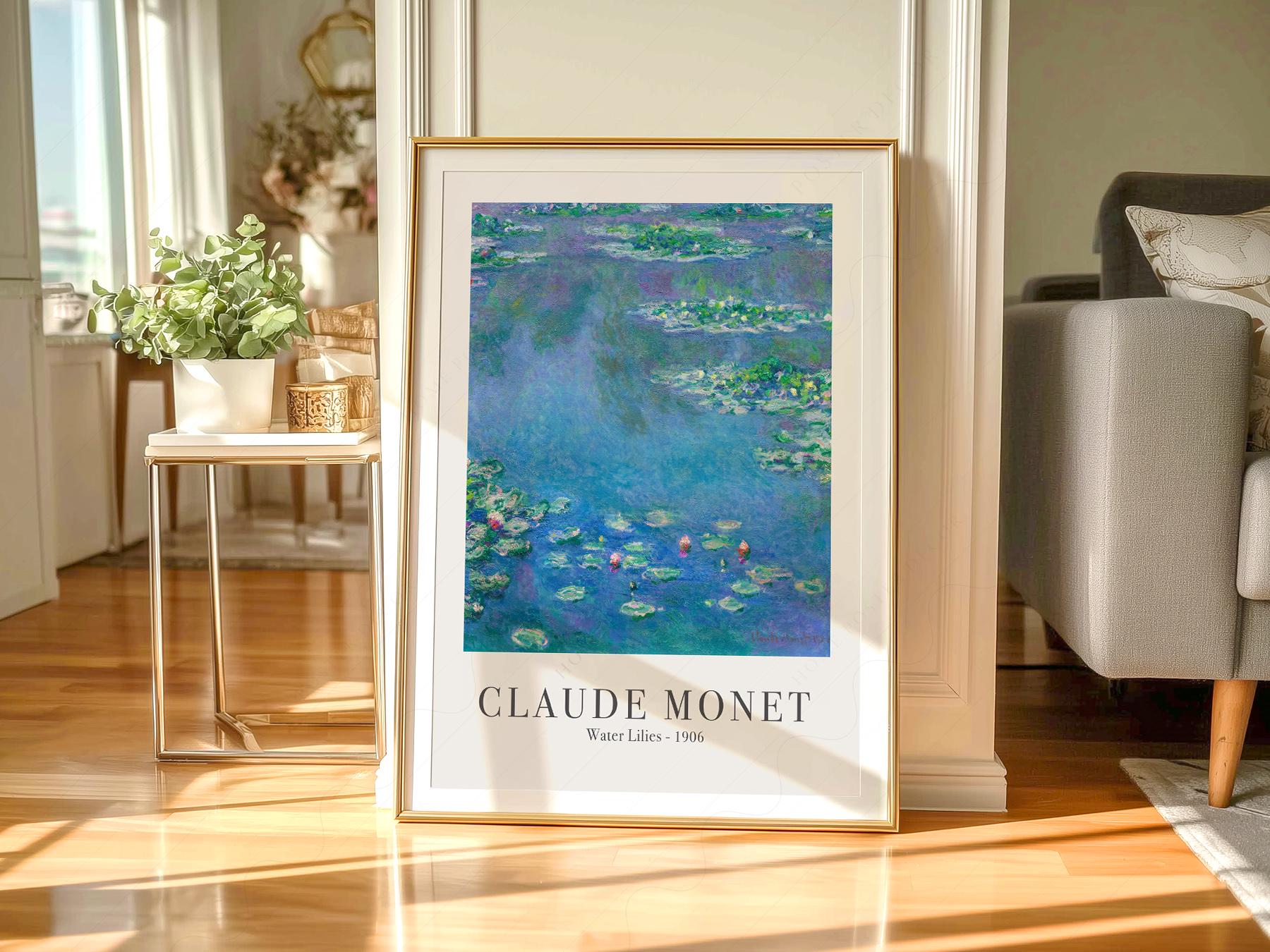 Claude Monet Water Lilies 1906 Art Print – Classic Wall Decor Poster