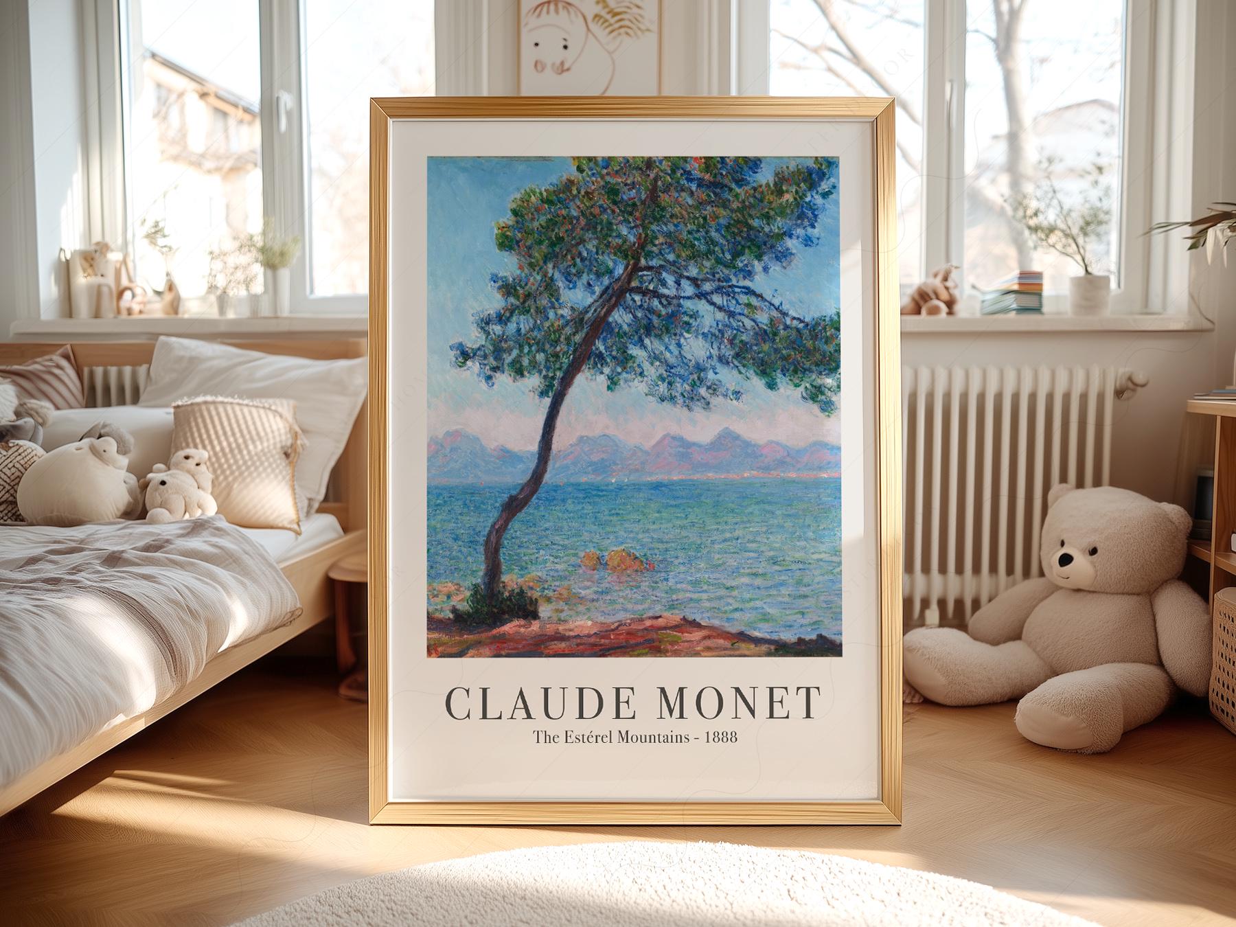 Claude Monet The Estérel Mountains Art Print – French Riviera Wall Art