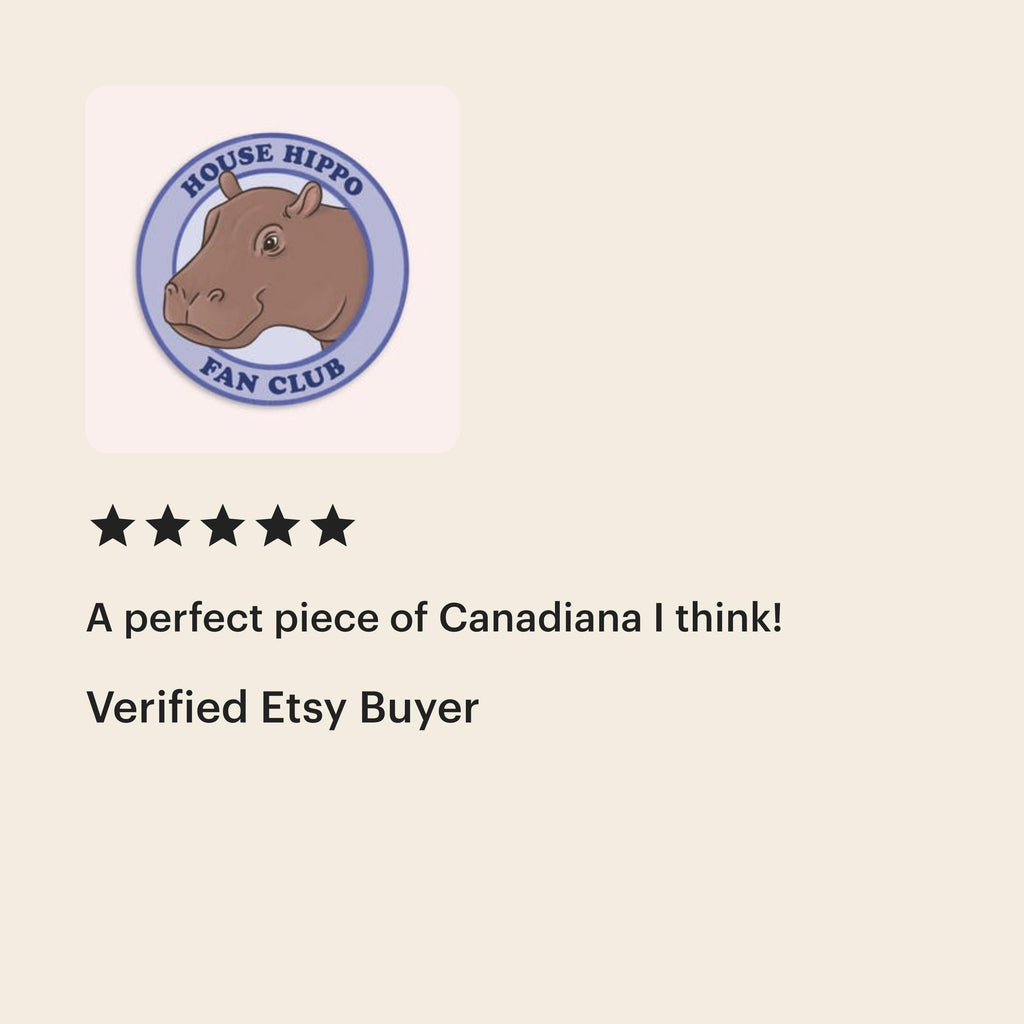 House Hippo Sticker | Cute Animal Sticker | Canadian Sticker
