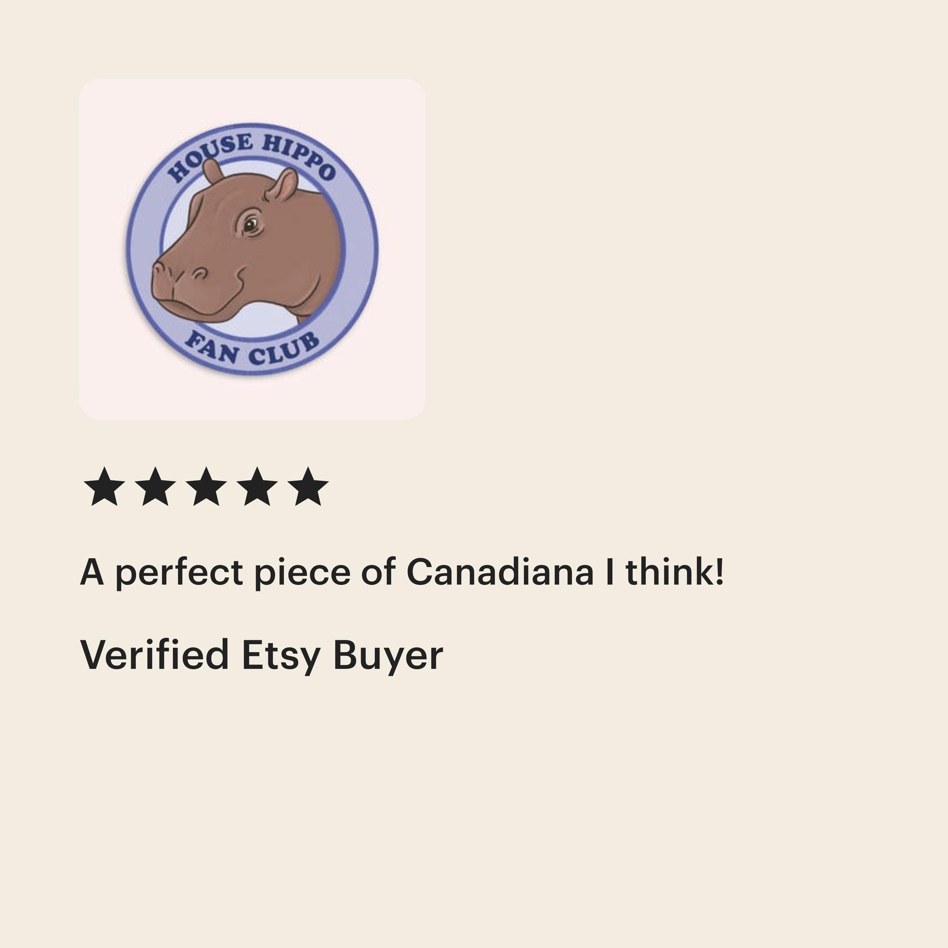 House Hippo Sticker | Cute Animal Sticker | Canadian Sticker