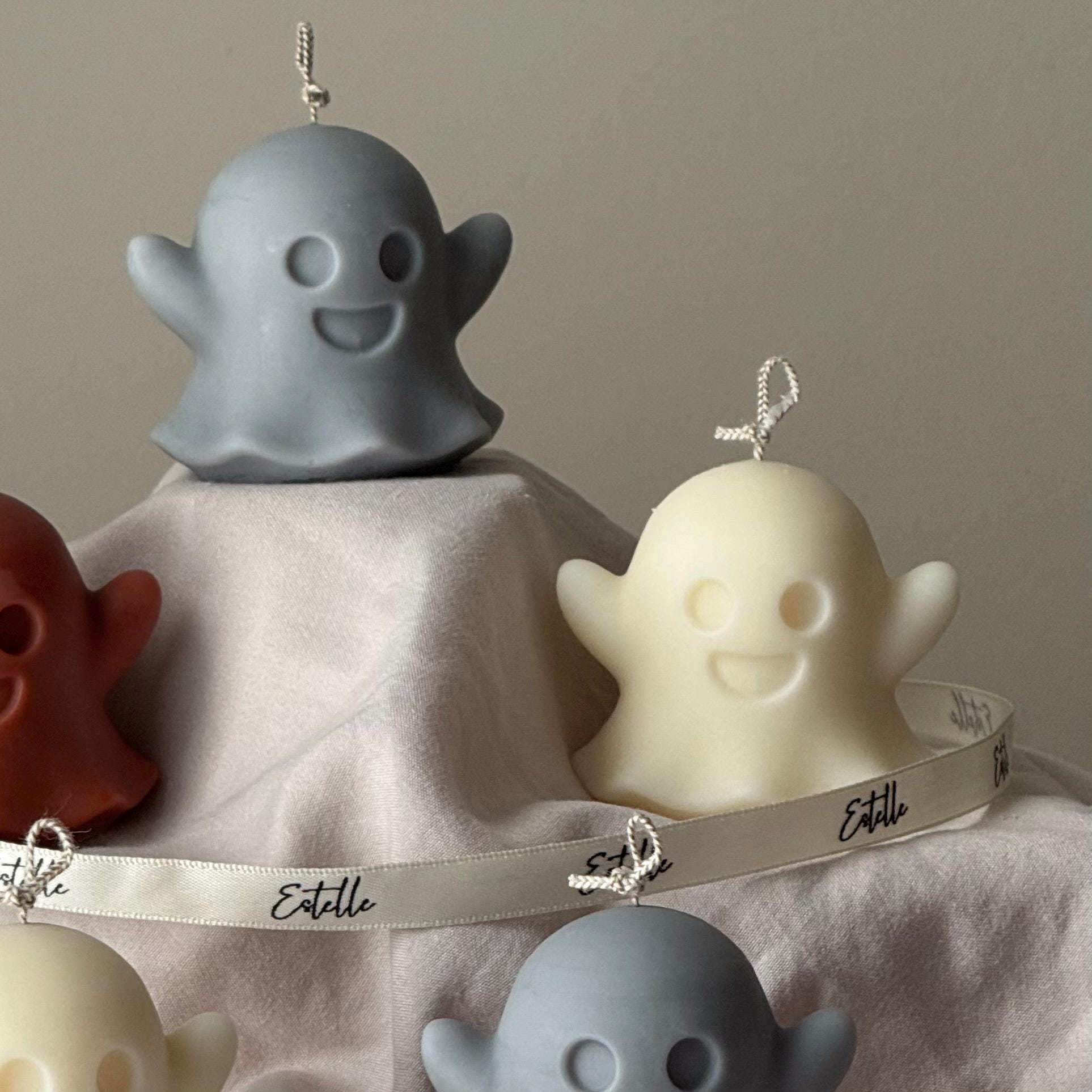 Handmade Ghost Soy Wax Candle | Halloween Decor