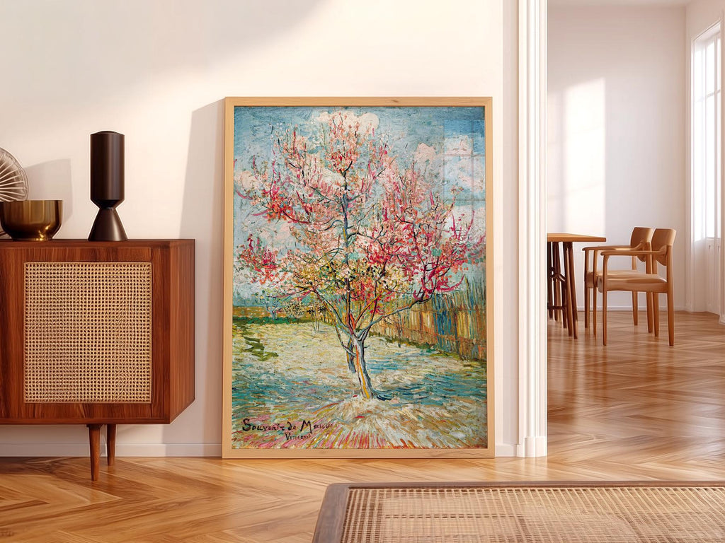 Vincent Van Gogh Pink Peach Trees Art Print – Famous Painting Wall Decor