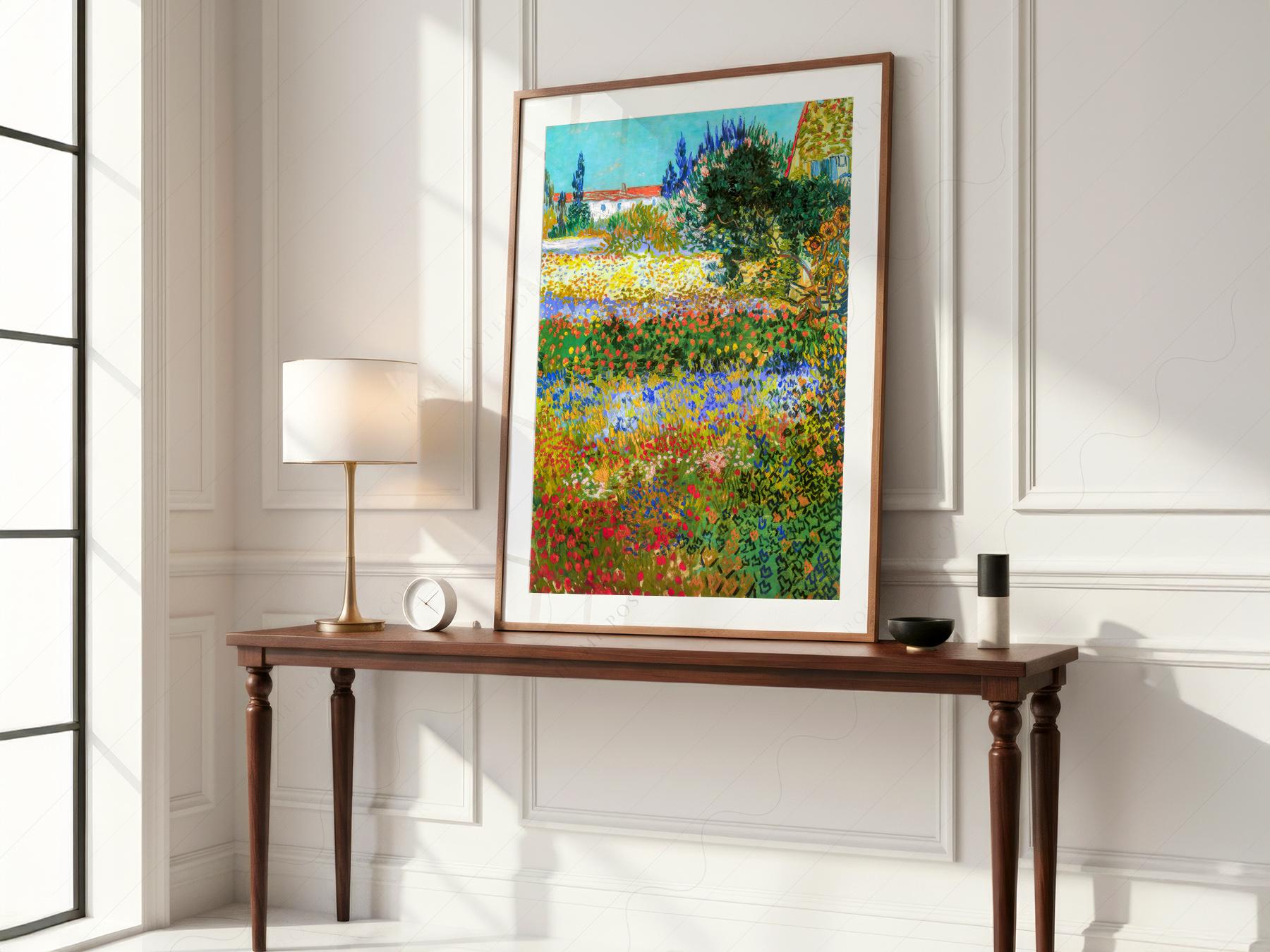 Vincent Van Gogh Flowering Garden Print – Famous Painting Wall Art