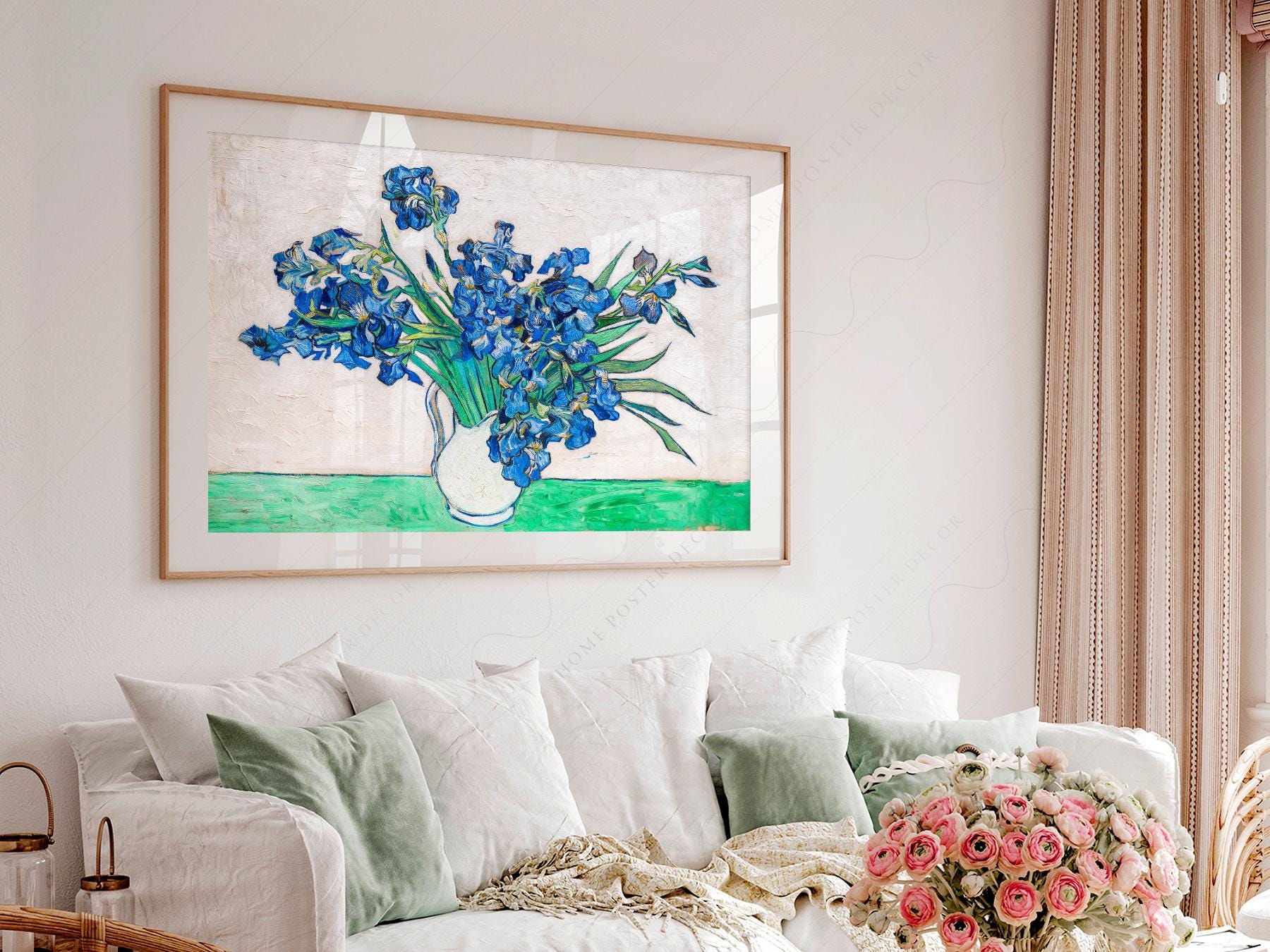 Vincent van Gogh Irises Art Print – Famous Painting Floral Wall Decor