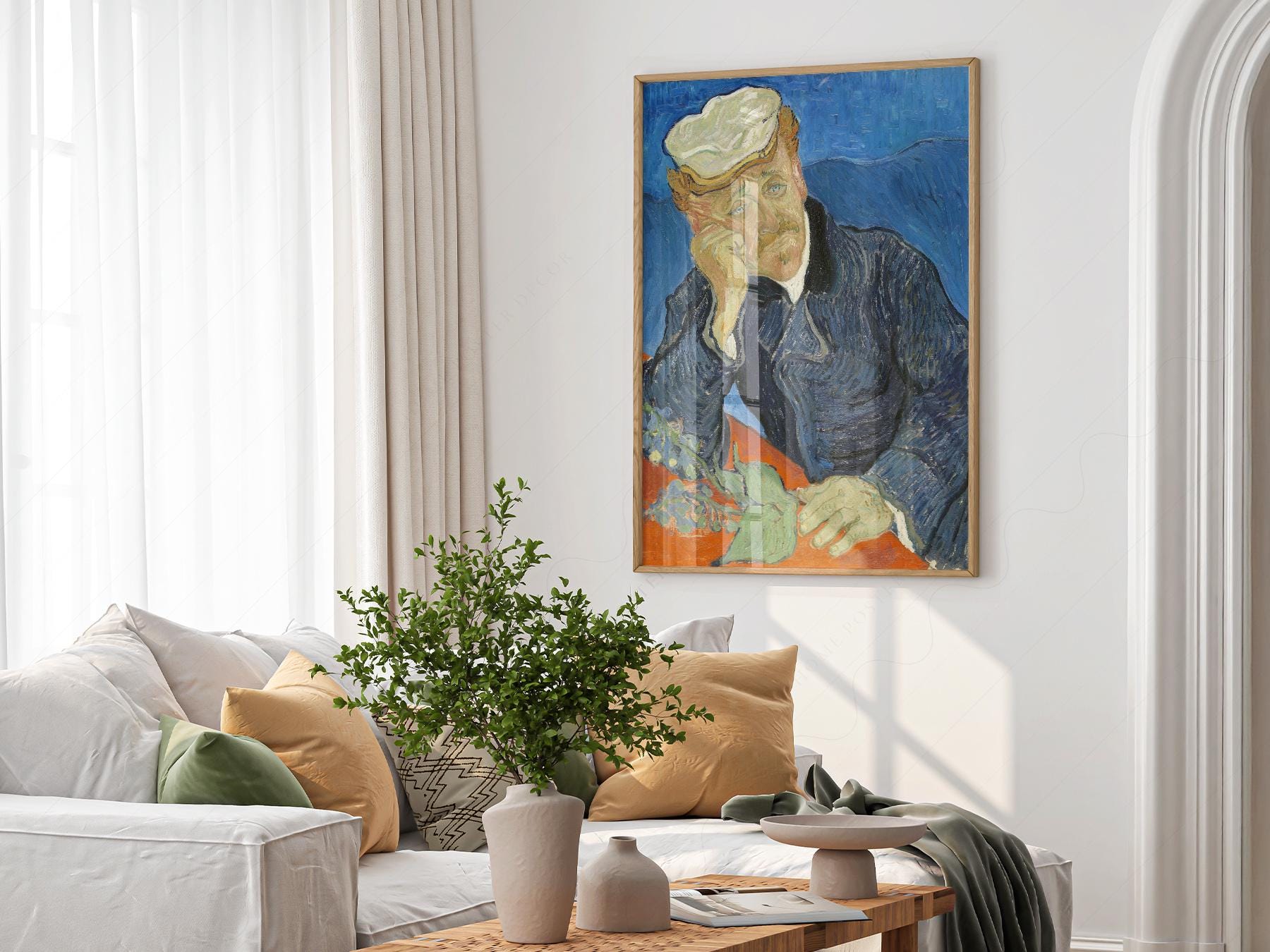 Vincent Van Gogh Portrait of Dr. Gachet Print – Famous Painting Wall Art