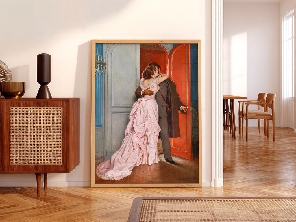 Auguste Toulmouche The Kiss Art Print – Romantic Victorian Wall Art Poster