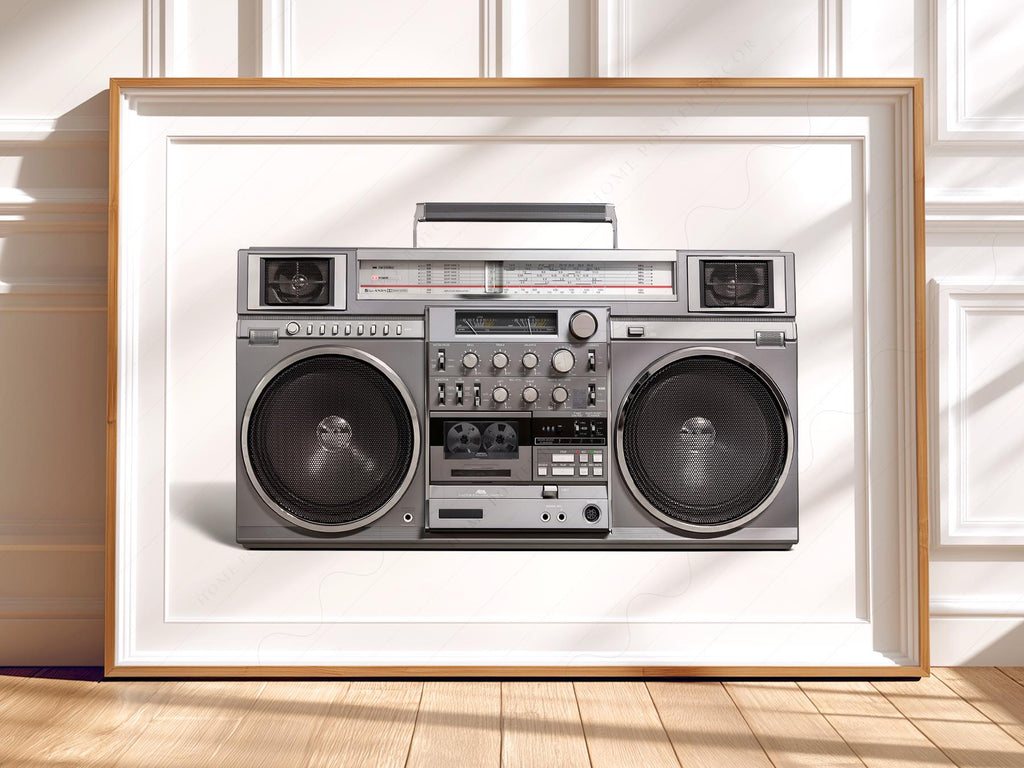 RC M90 Boombox Art Print – 80s Hip Hop Retro Music Wall Decor