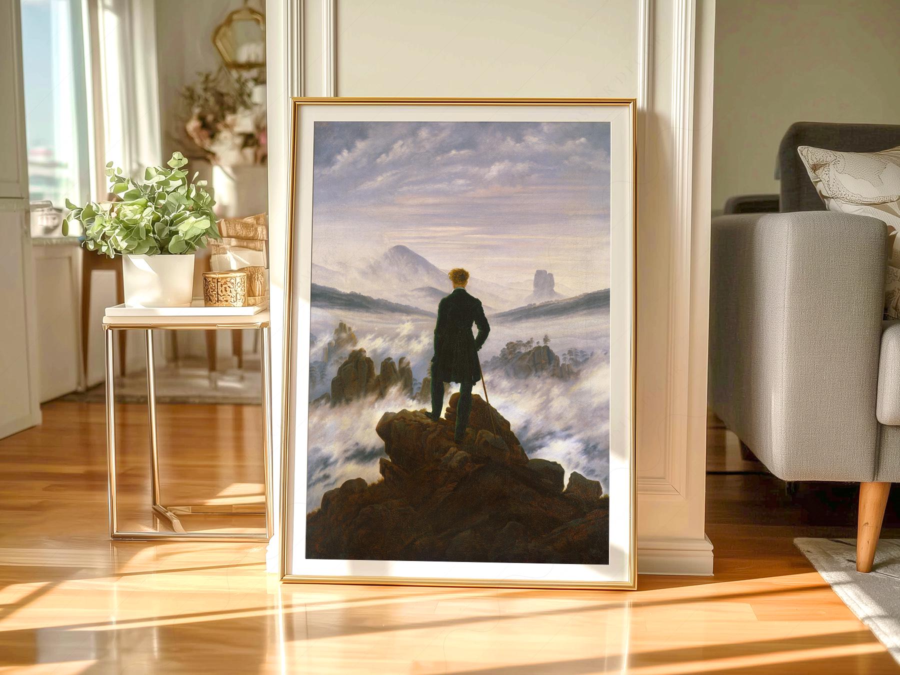 Caspar David Friedrich Wanderer, Above the Sea of Fog Print