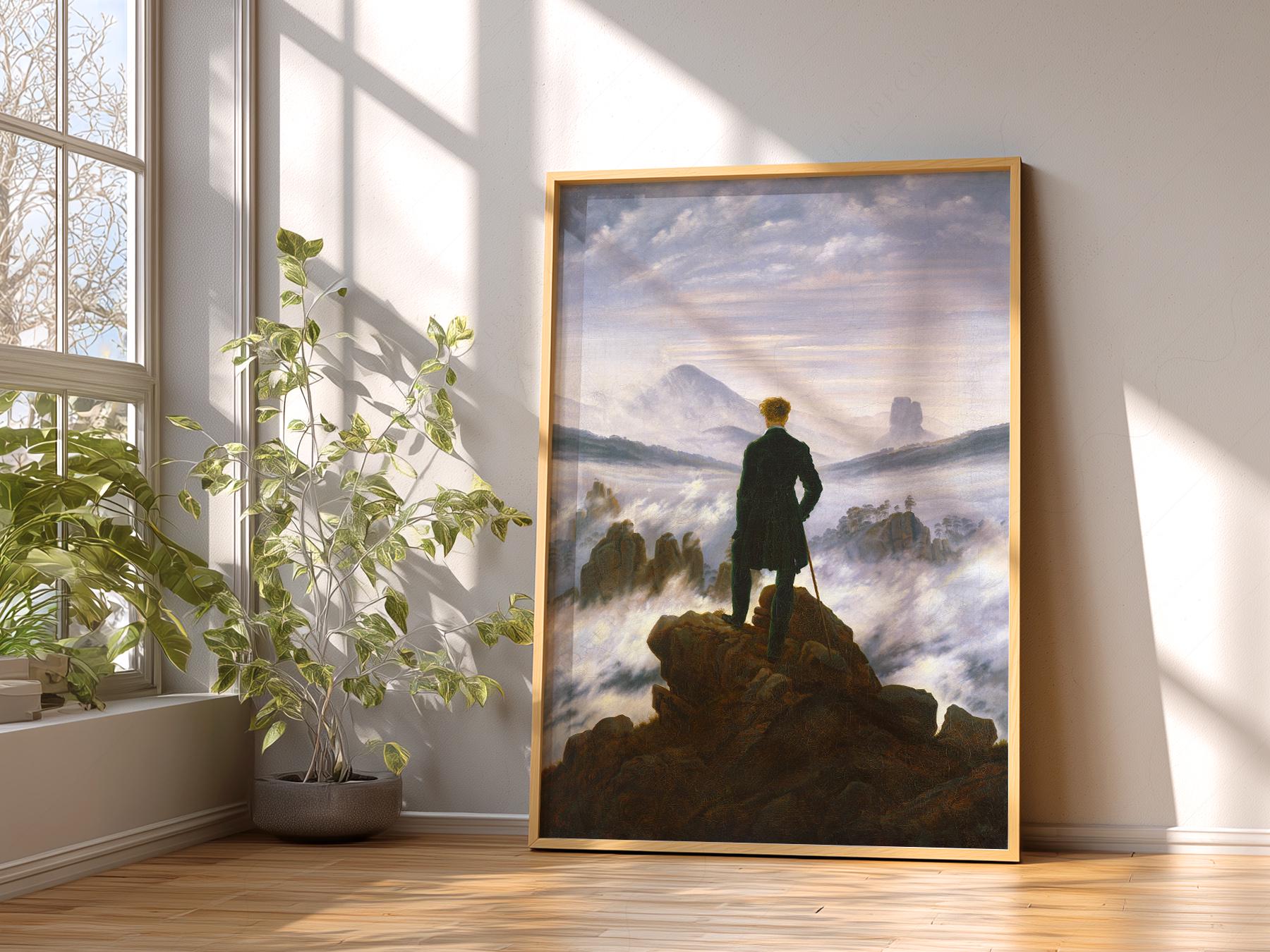 Caspar David Friedrich Wanderer, Above the Sea of Fog Print