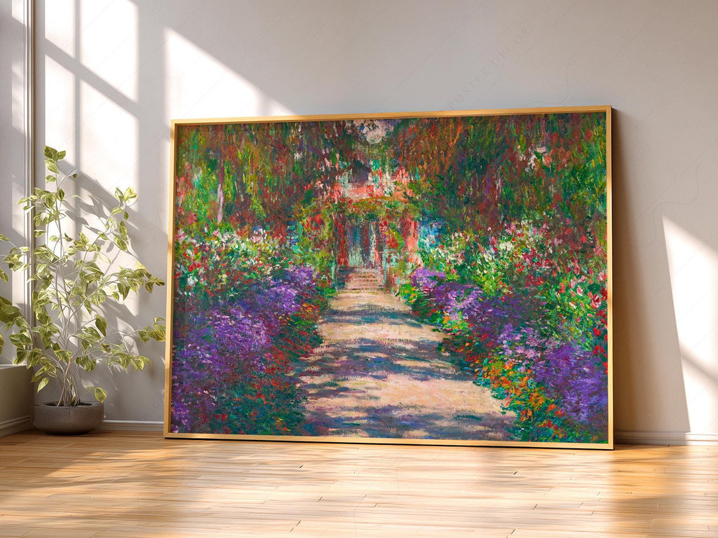 Claude Monet Pathway in Monet's Garden at Giverny Print – Floral Wall Art