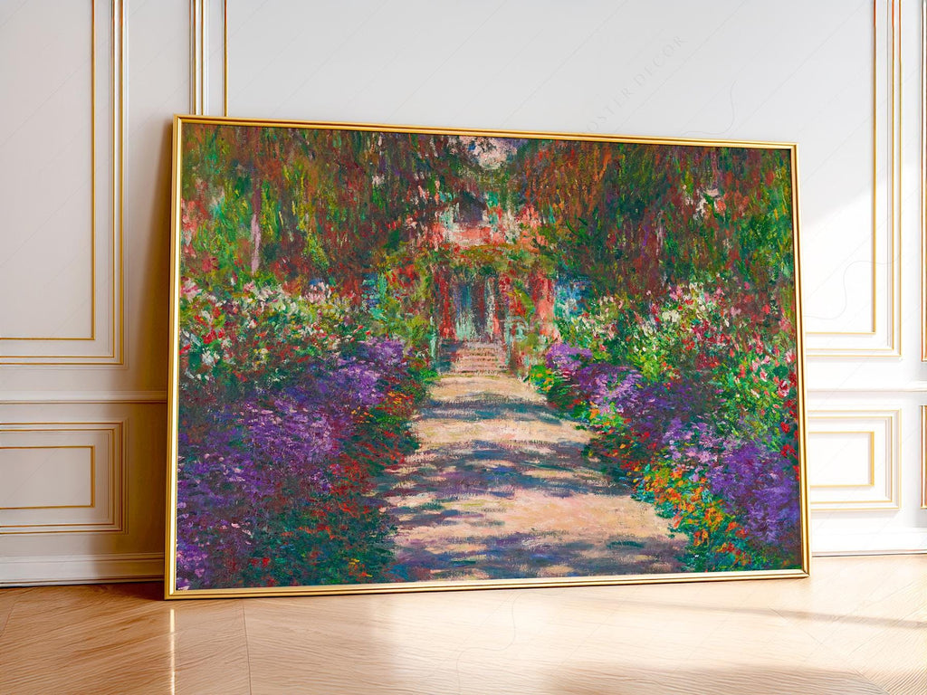 Claude Monet Pathway in Monet's Garden at Giverny Print – Floral Wall Art