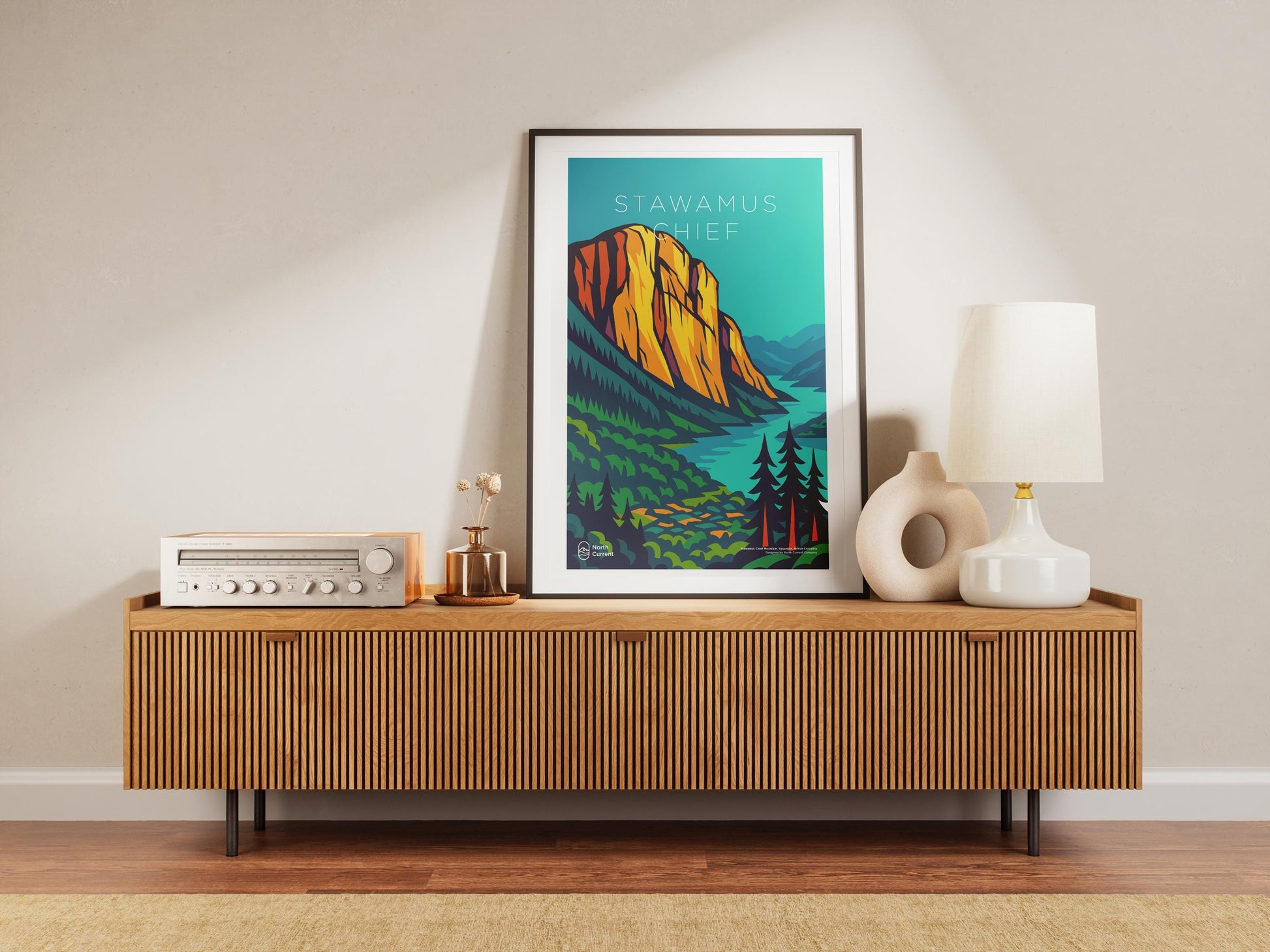 Stawamus Chief Poster – Retro Canadian West Travel Print