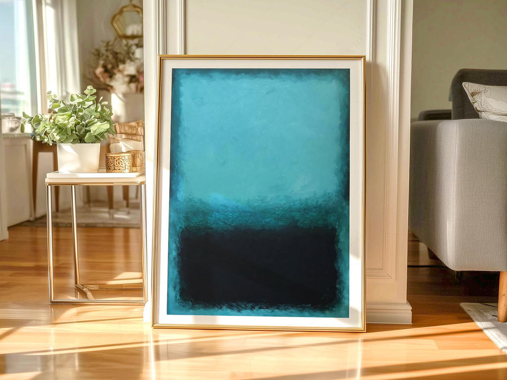 Mark Rothko Blue Abstract Art Print – Modern Minimalist Wall Decor