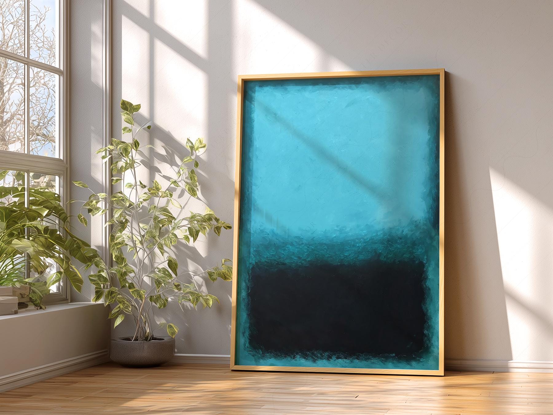 Mark Rothko Blue Abstract Art Print – Modern Minimalist Wall Decor